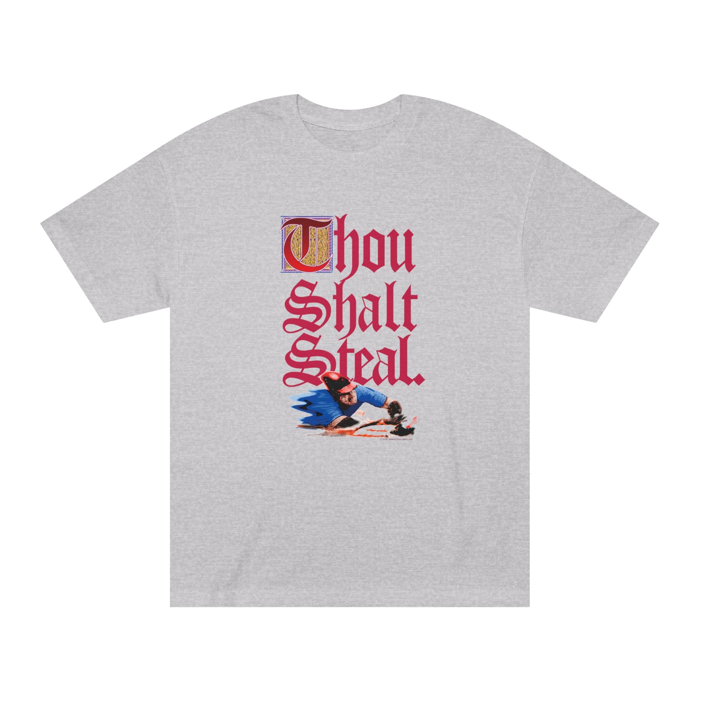 Thou Shalt Steal, Baseball T-Shirt, Baseball Player, Sliding into Home, Sport T-Shirt, Baseball Player T-Shirt, Gift Baseball Lover, Fan