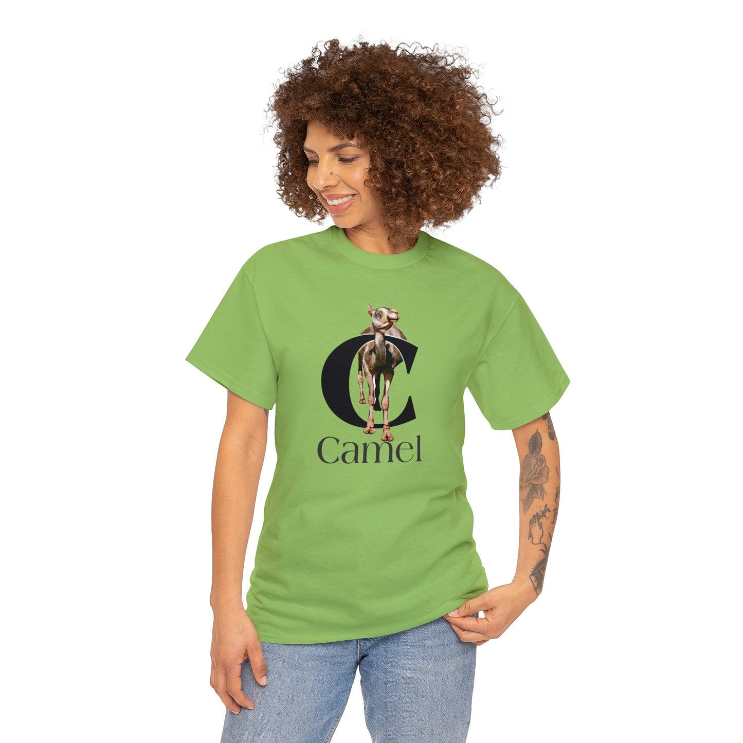 C is for Camel t-shirt, Camel Drawing T-Shirt, Camel Illustration, Camel lover shirt, animal