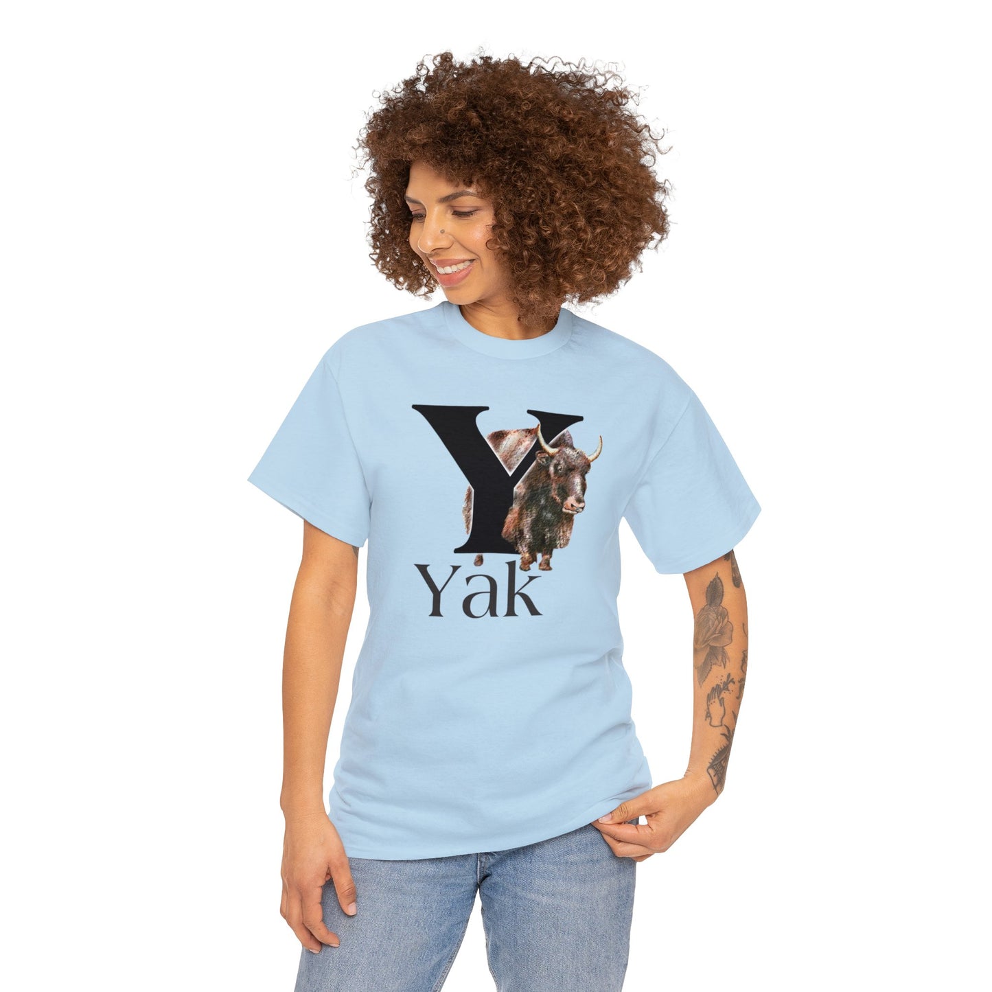 Y is for Yak T-shirt. Yak Drawing T-Shirt, Yak on shirt, Yak illustration, animal t-shirt, animal