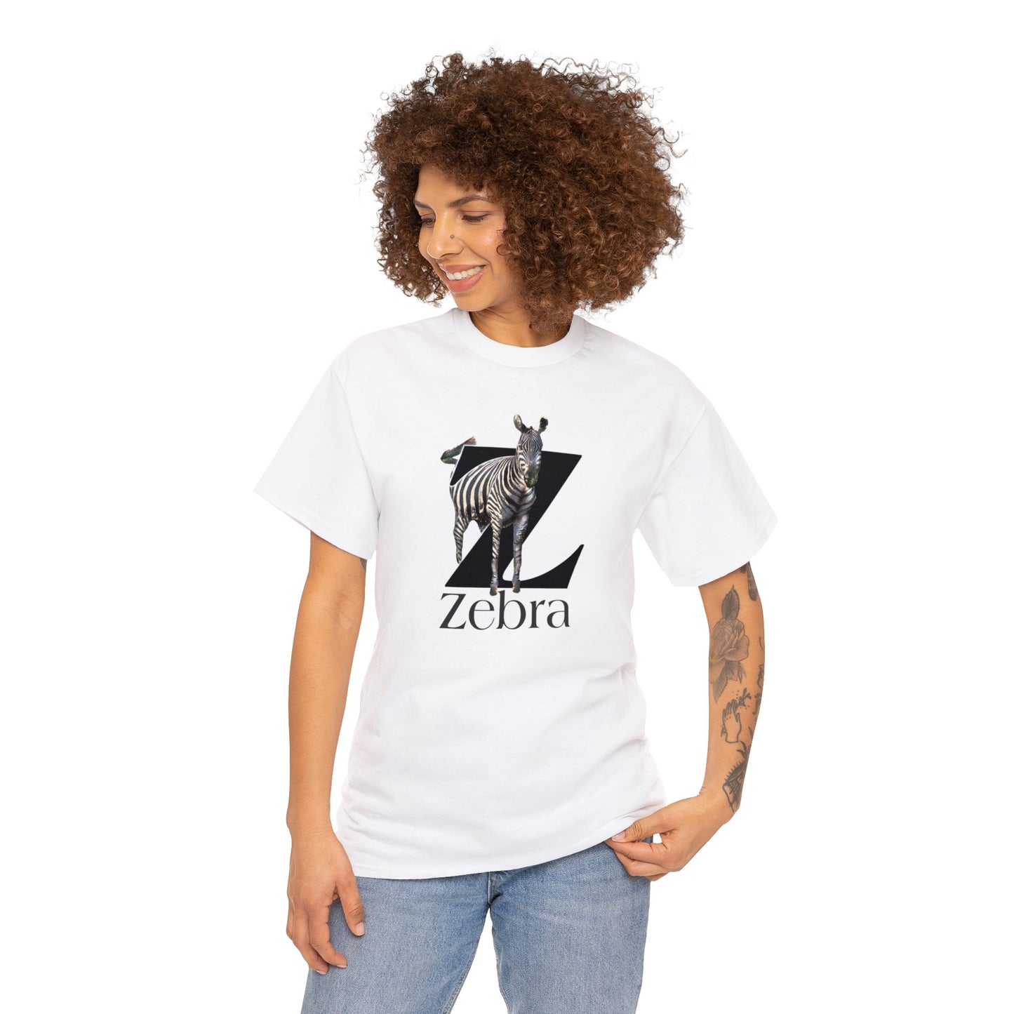 Z is for Zebra t-shirt, Zebra Drawing T-Shirt, Zebra animal t-shirt, Zebra Illustration,