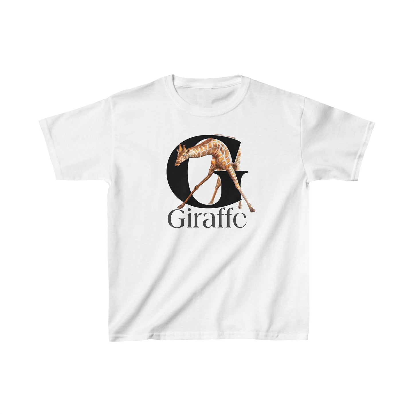 G is for Giraffe T-Shirt, Letter G Tee, Cute Giraffe T-Shirt animal t-shirt, animal alphabet T, Giraffe Lover Tee, Kids giraffe Tee