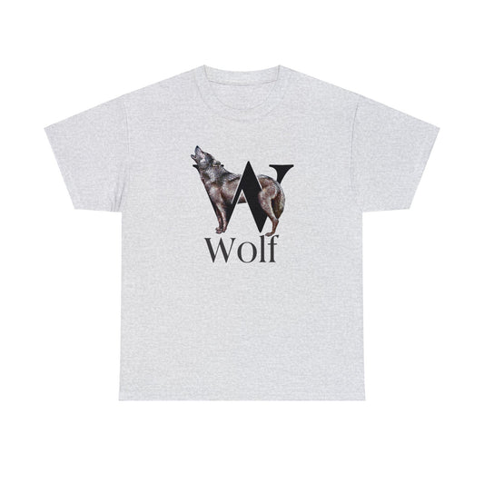 W is for Wolf t-shirt Wolf shirt, Wolf Drawing T-Shirt, wolf illustration, wolf animal t-shirt,