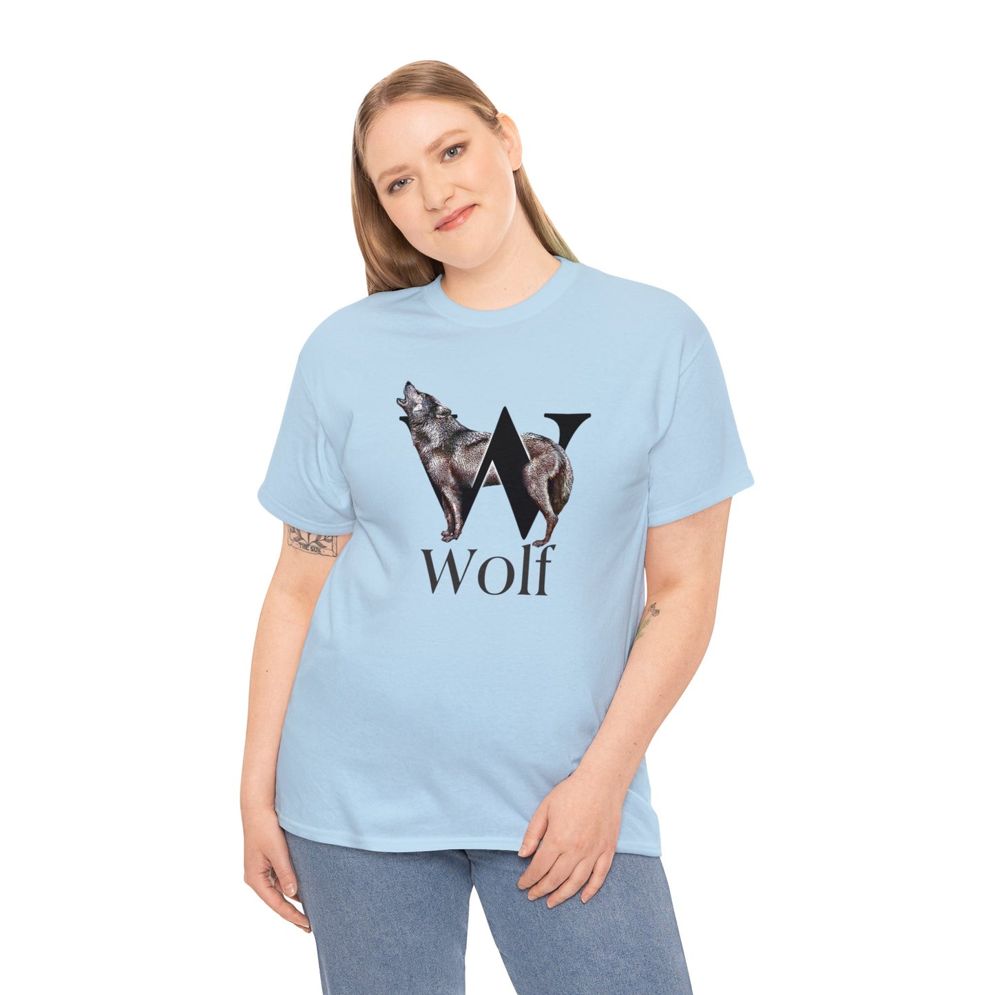 W is for Wolf t-shirt Wolf shirt, Wolf Drawing T-Shirt, wolf illustration, wolf animal t-shirt,