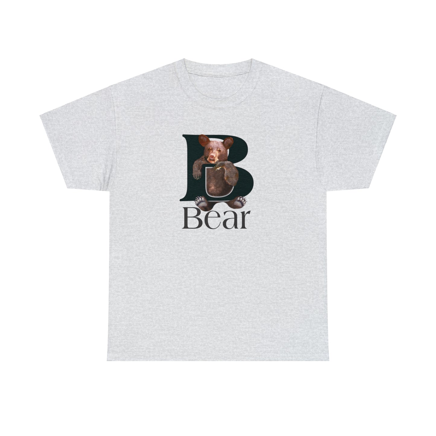 B is For Bear, Animal Letter T-shirt, , animal t-shirt, animal alphabet T, animal letters Tee, Cute Bear T-Shirt, Bear