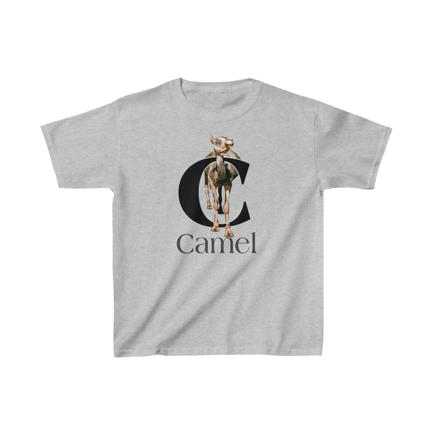 C is for Camel Youth t-shirt, Camel Drawing T-Shirt, Camel Illustration, Camel lover shirt, animal t-shirt, animal alphabet T, animal letters Tee