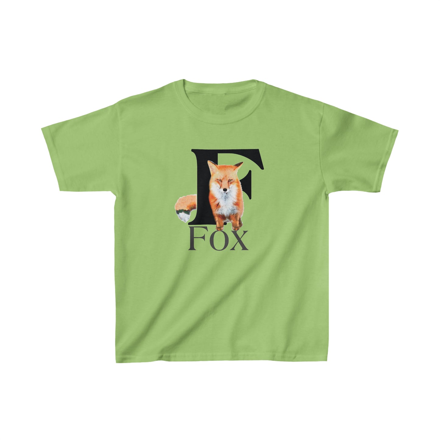 F is for Fox T-Shirt, Animal Letter F Tee, cute Fuzzy Fox Tee, Fox Drawing T-Shirt, animal t-shirt, animal alphabet T, animal letters Tee
