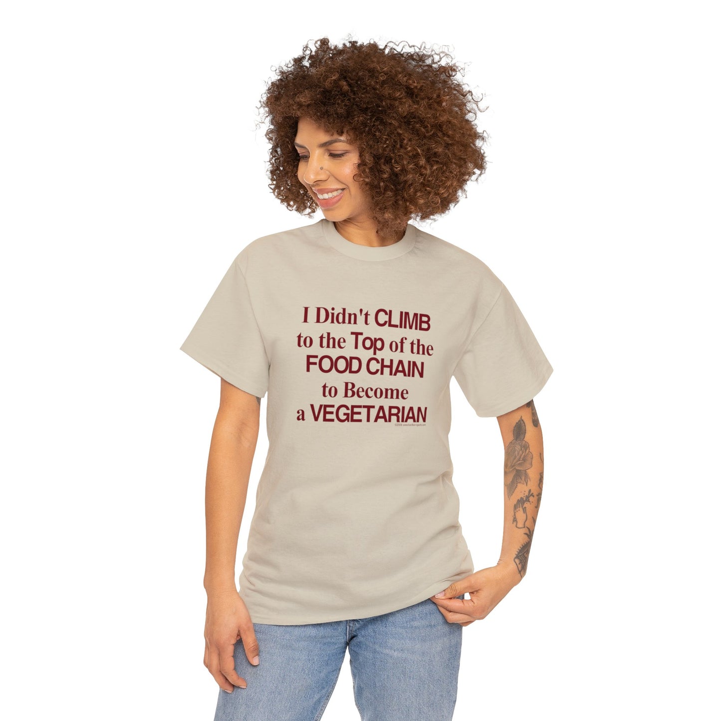 I Didn't Climb to the Top of the Food Chain to Become a Vegetarian,  Carnivore T-shirt, Meat Lovers Tee, funny t-shirt, humorous t-shirt,