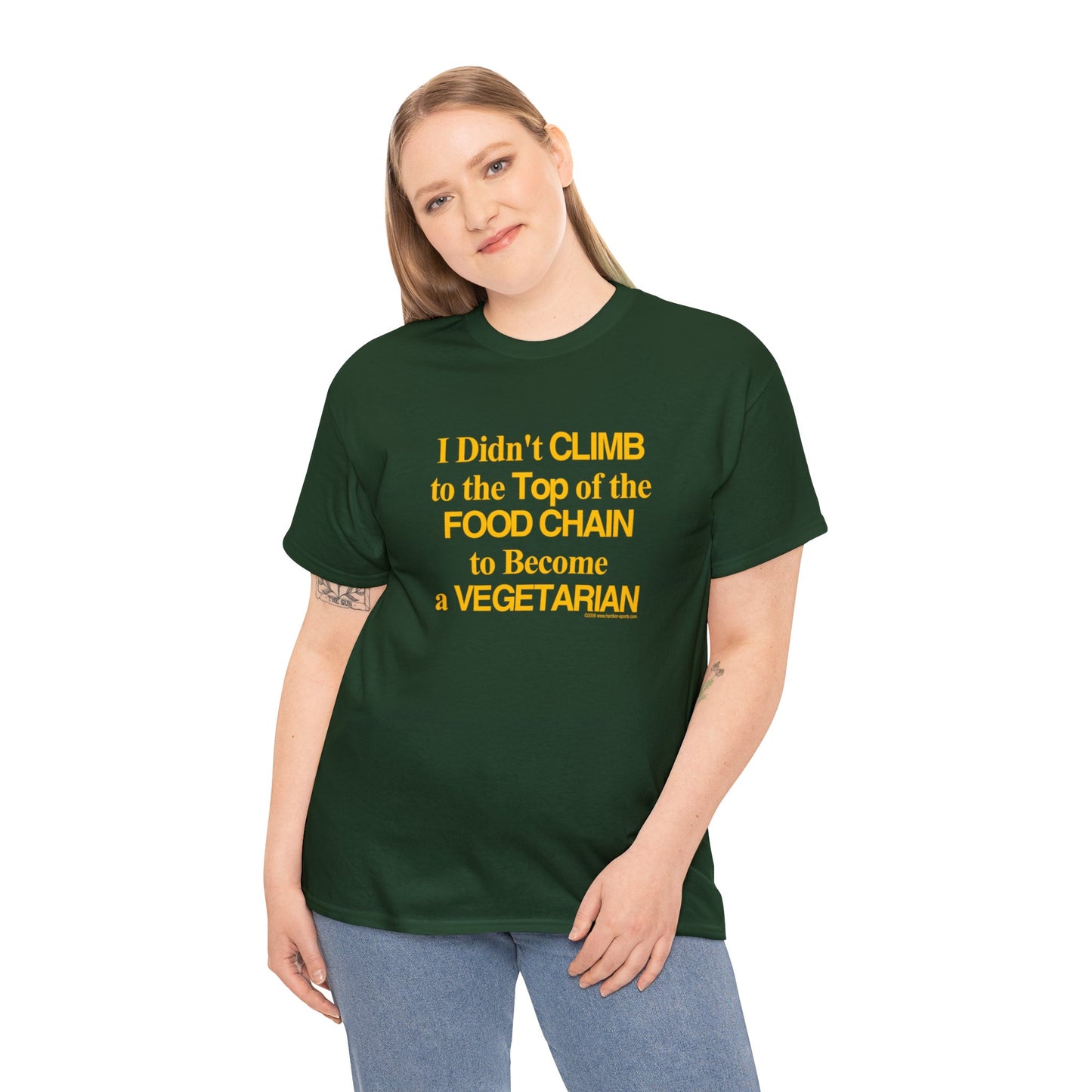 I Didn't Climb to the Top of the Food Chain to Become a Vegetarian,  Carnivore T-shirt, Meat Lovers Tee, funny t-shirt, humorous t-shirt,