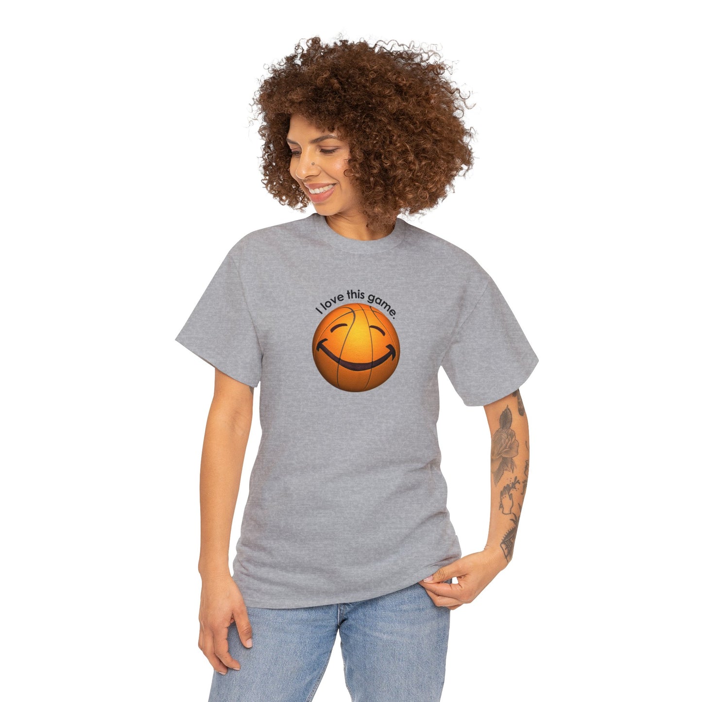 I Love This Game, Basketball T-Shirt, Happy Basketball, Happy Face, Funny Basketball T-Shirt, Basketball Gift, Basketball Player gift,