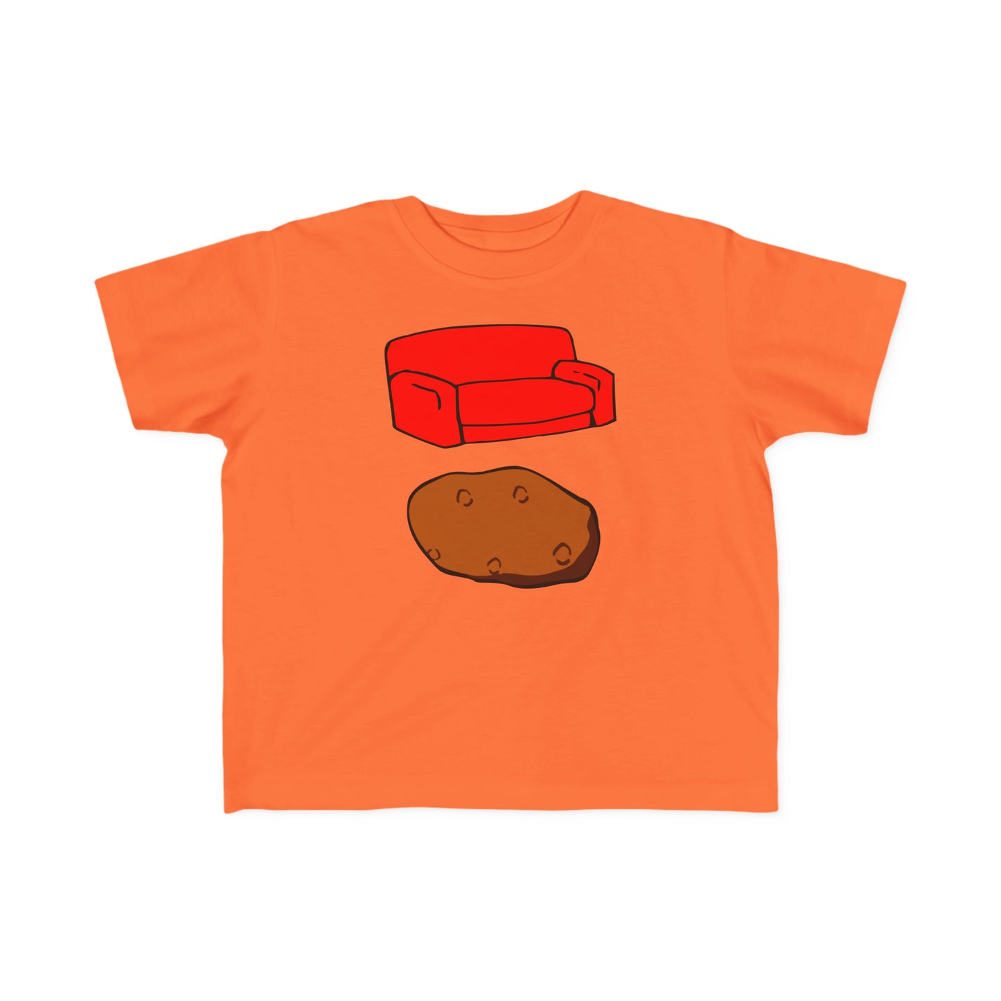 Couch Potato Toddler T-Shirt, Popular Football Team Colors, Graphic Tee showing Couch and a Potato, Baby Football Fan T-Shirt, Cute Baby Tee