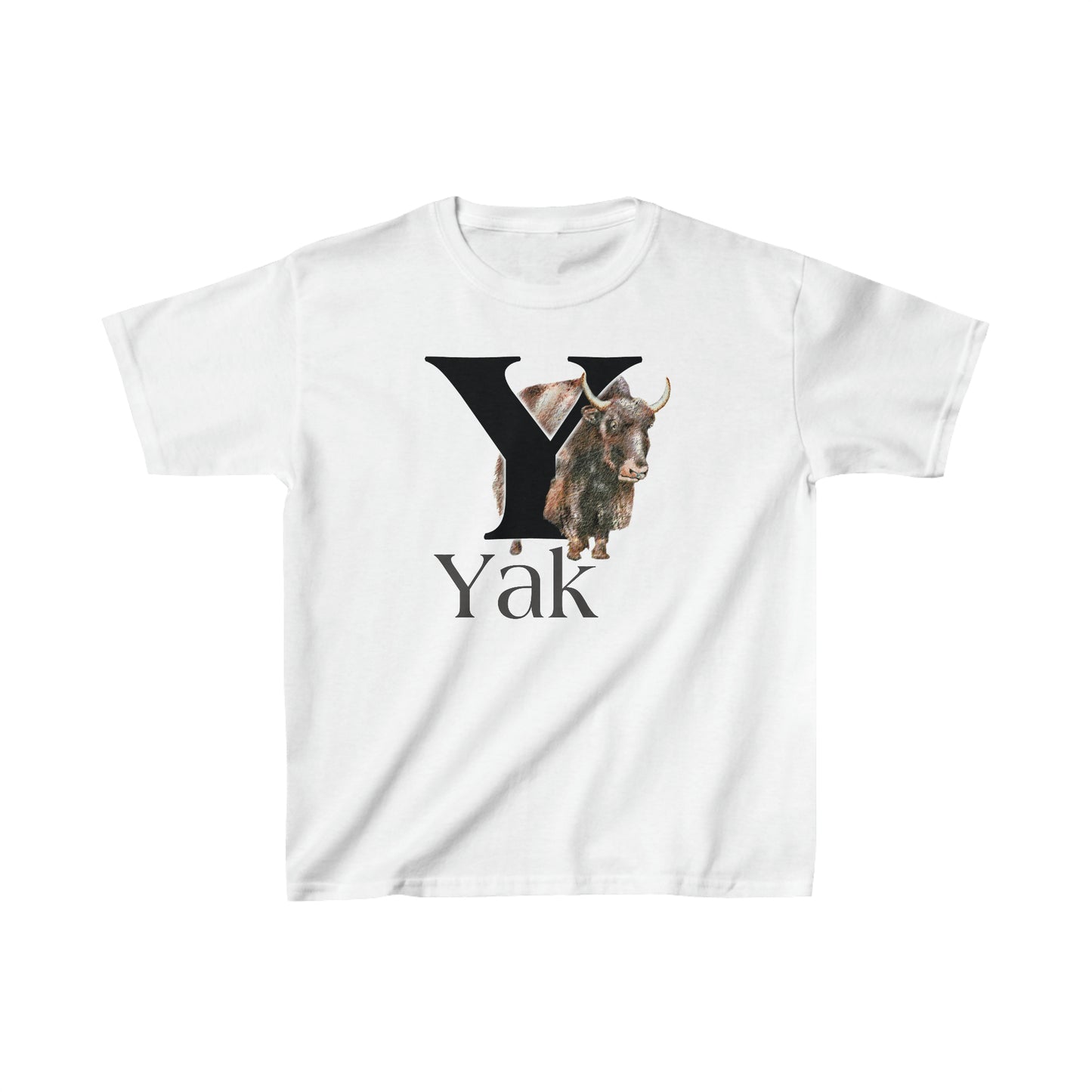 Y is for Yak T-shirt. Yak Drawing T-Shirt, Yak on shirt, Yak illustration, animal t-shirt, animal alphabet T, animal letters Tee