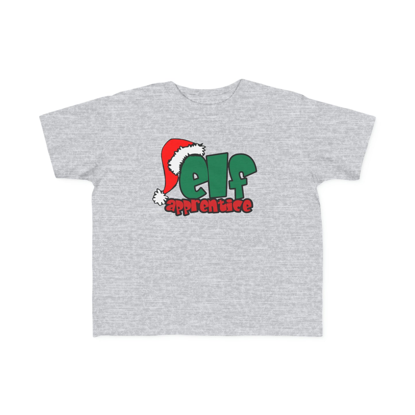 Elf Apprentice, Cute Toddler Tee, Christmas t-shirt, Little Boy or Girl gift, Red and green, Santa Hat, Adorable Soft, Shower Gift