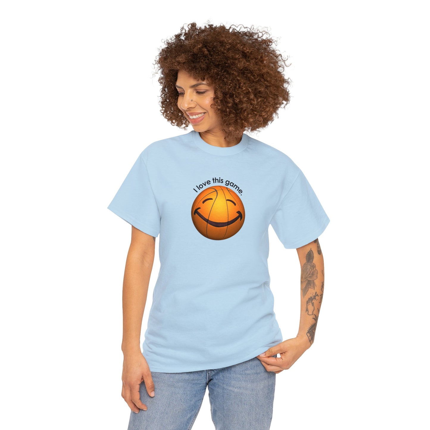 I Love This Game, Basketball T-Shirt, Happy Basketball, Happy Face, Funny Basketball T-Shirt, Basketball Gift, Basketball Player gift,