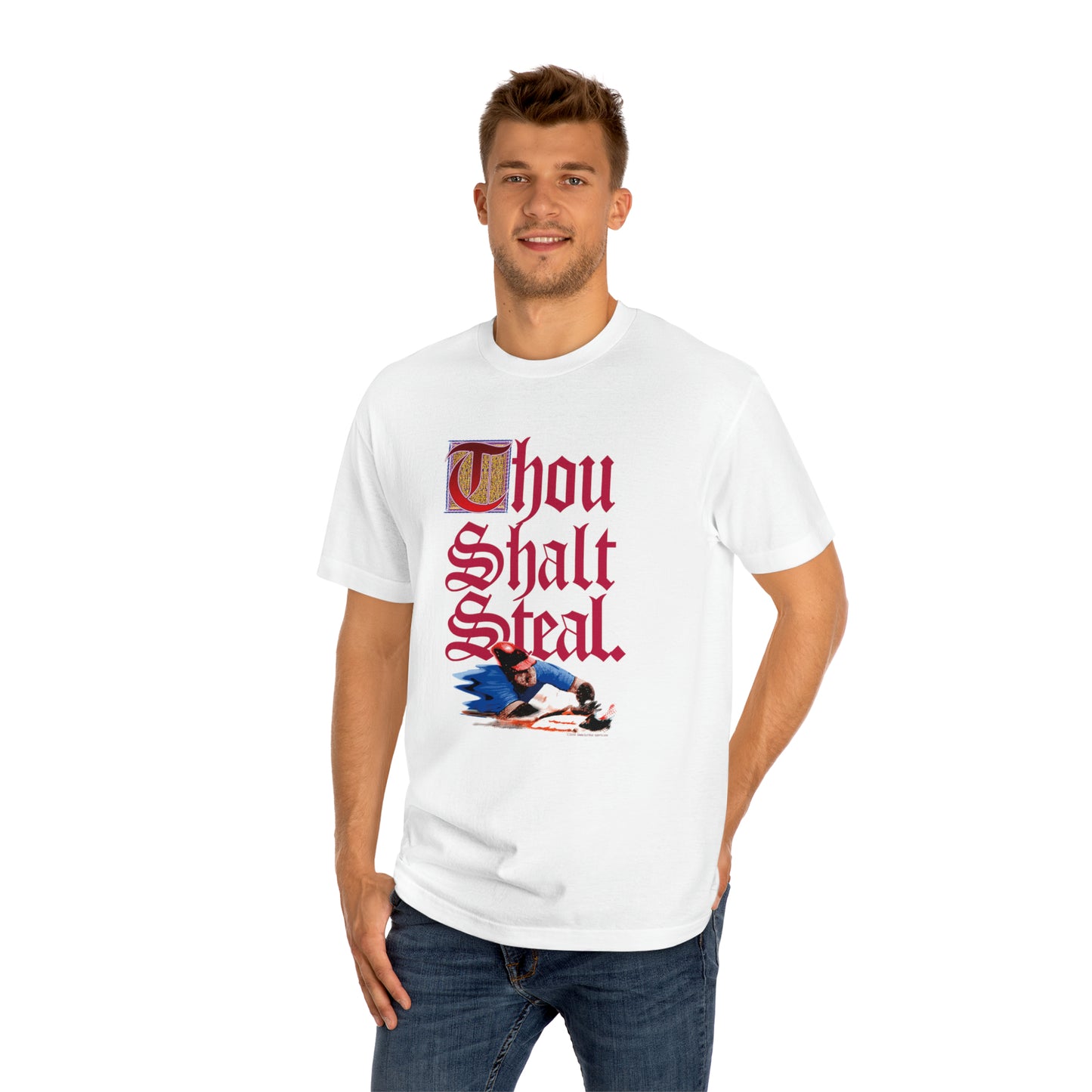 Thou Shalt Steal, Baseball T-Shirt, Baseball Player, Sliding into Home, Sport T-Shirt, Baseball Player T-Shirt, Gift Baseball Lover, Fan
