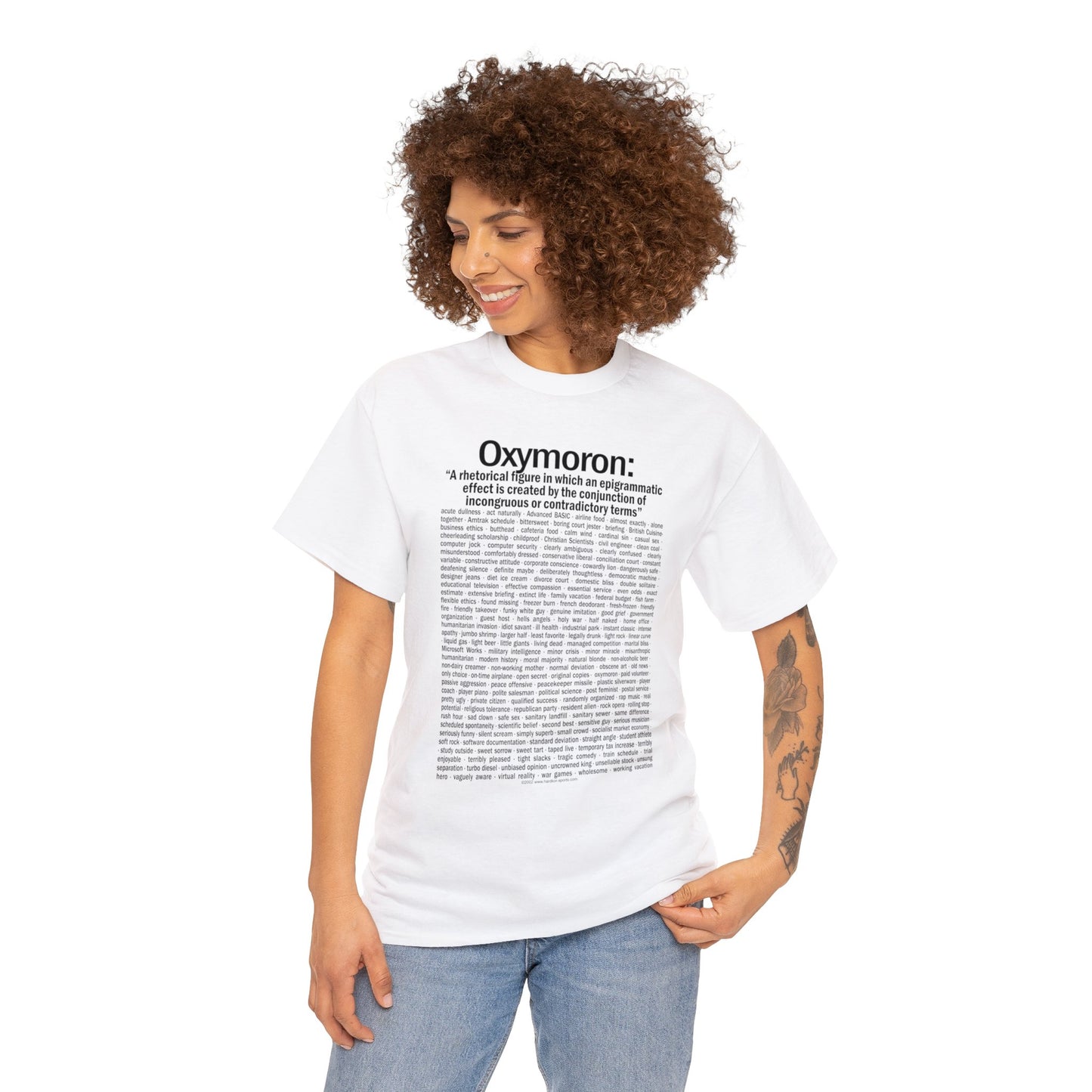 Oxymoron T-Shirts, Funny Oxymoron Saying, Government Intelligence, Clean Coal, Pretty Ugly and More, English Majors, Teacher T-shirts