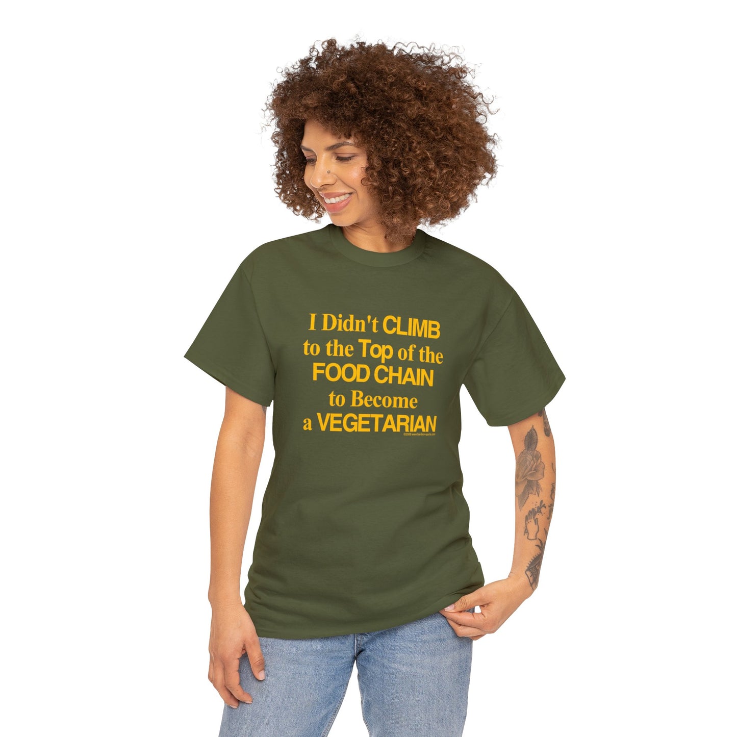 I Didn't Climb to the Top of the Food Chain to Become a Vegetarian, Carnivore T-shirt, Meat Lovers Tee, funny t-shirt, humorous t-shirt,