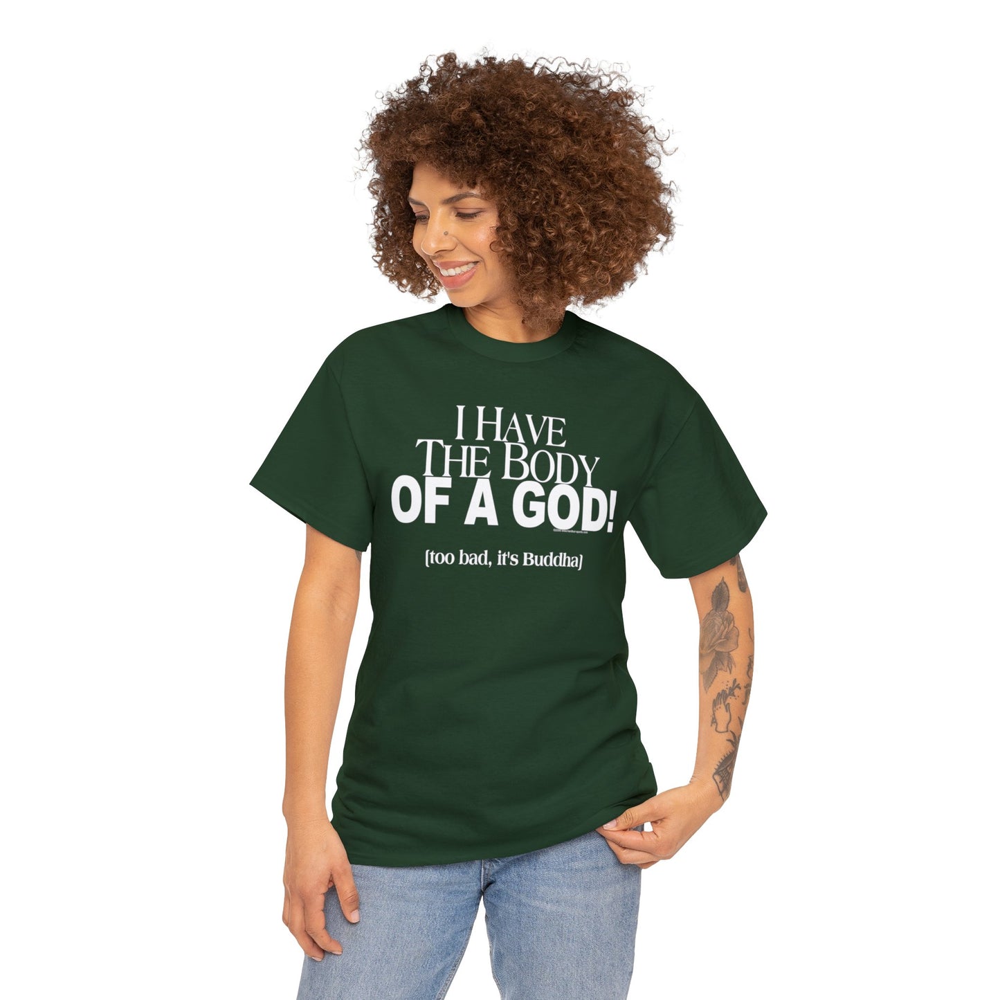 I have the Body of a God, Too bad it's Buddah funny t-shirt, humorous t-shirt, ironic t-shirt, t-shirt gift