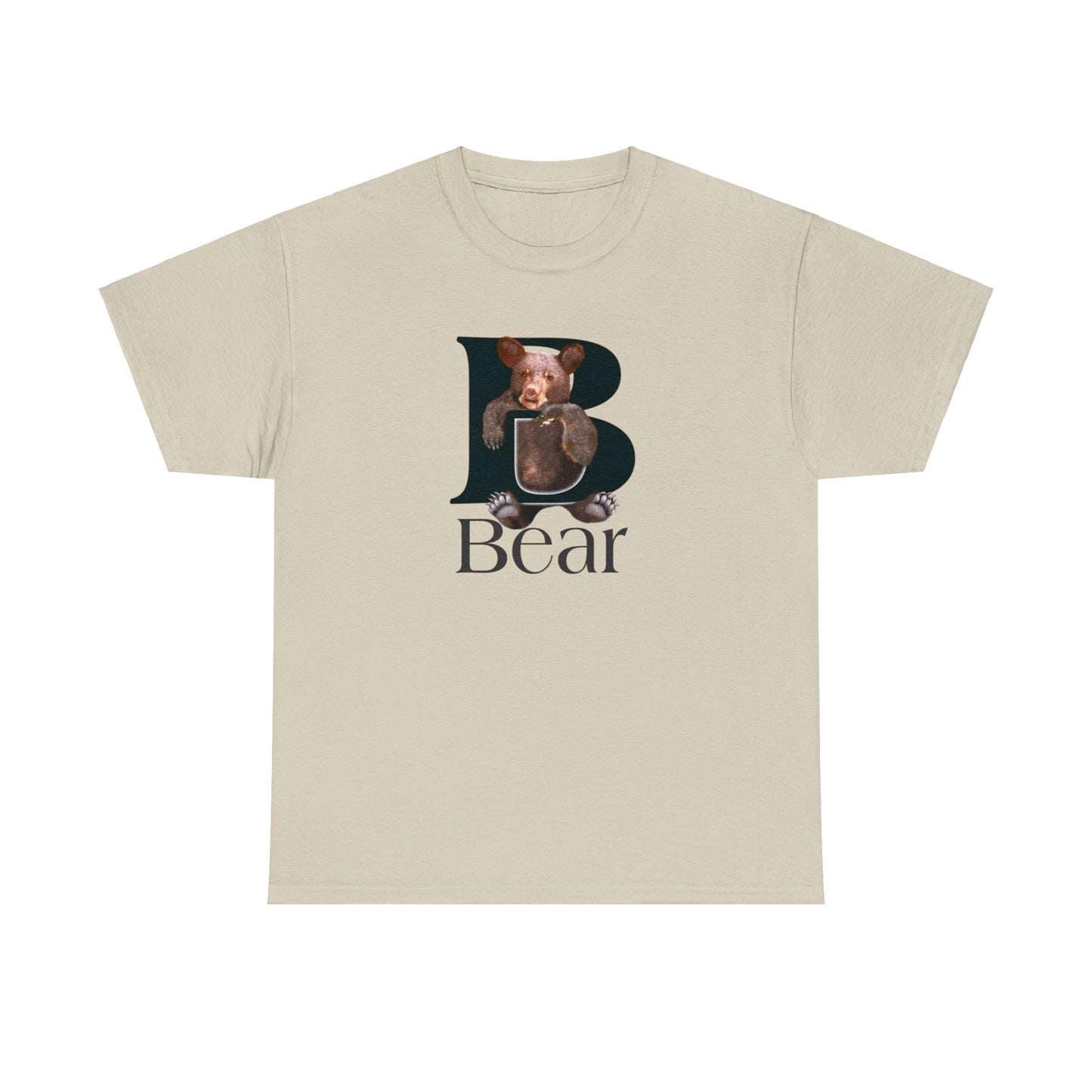 B is For Bear, Animal Letter T-shirt, , animal t-shirt, animal alphabet T, animal letters Tee, Cute Bear T-Shirt, Bear