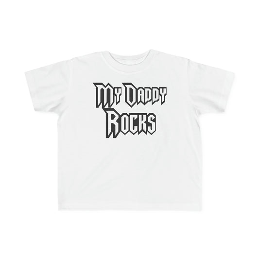My Daddy Rocks Toddler Tee, Boy's Rock 'n Roll,  Aspiring Rock Star, Son of Musician, Daddy's Rocker, Heavy Metal T-Shirt, Musician T-Shirt