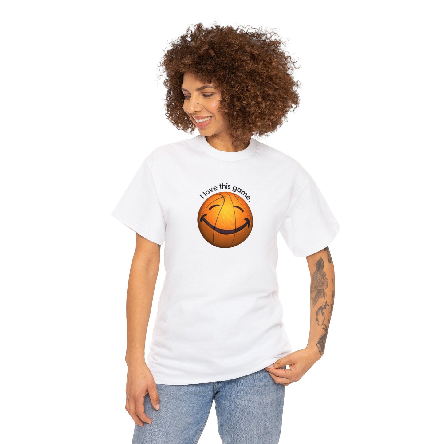 I Love This Game, Basketball T-Shirt, Happy Basketball, Happy Face, Funny Basketball T-Shirt, Basketball Gift, Basketball Player gift,