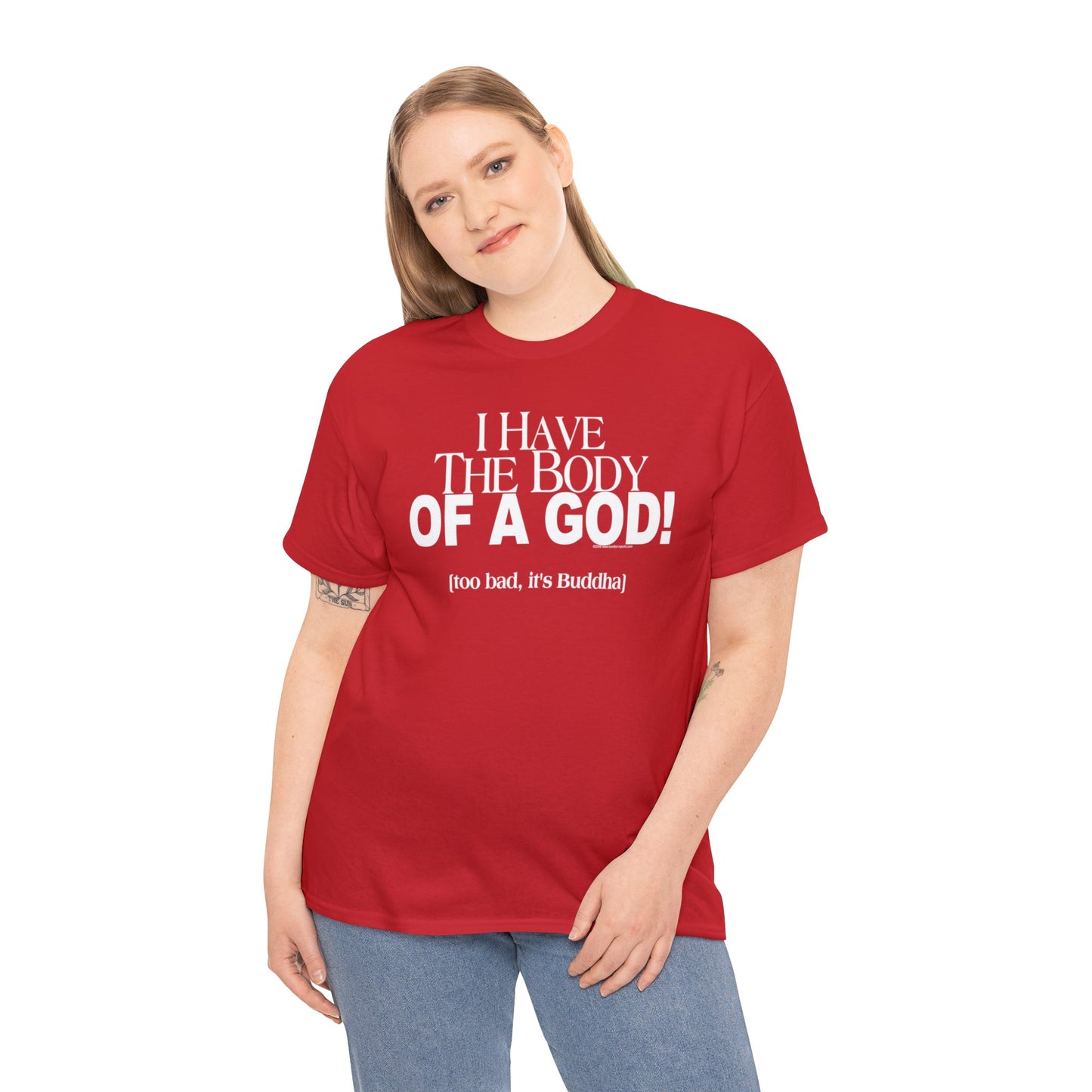 I have the Body of a God, Too bad it's Buddah funny t-shirt, humorous t-shirt, ironic t-shirt, t-shirt gift