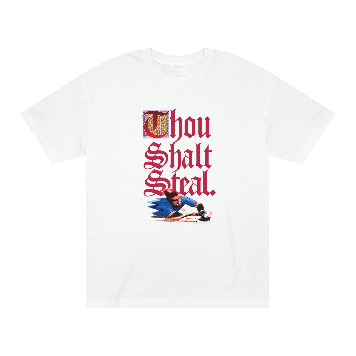 Thou Shalt Steal, Baseball T-Shirt, Baseball Player, Sliding into Home, Sport T-Shirt, Baseball Player T-Shirt, Gift Baseball Lover, Fan