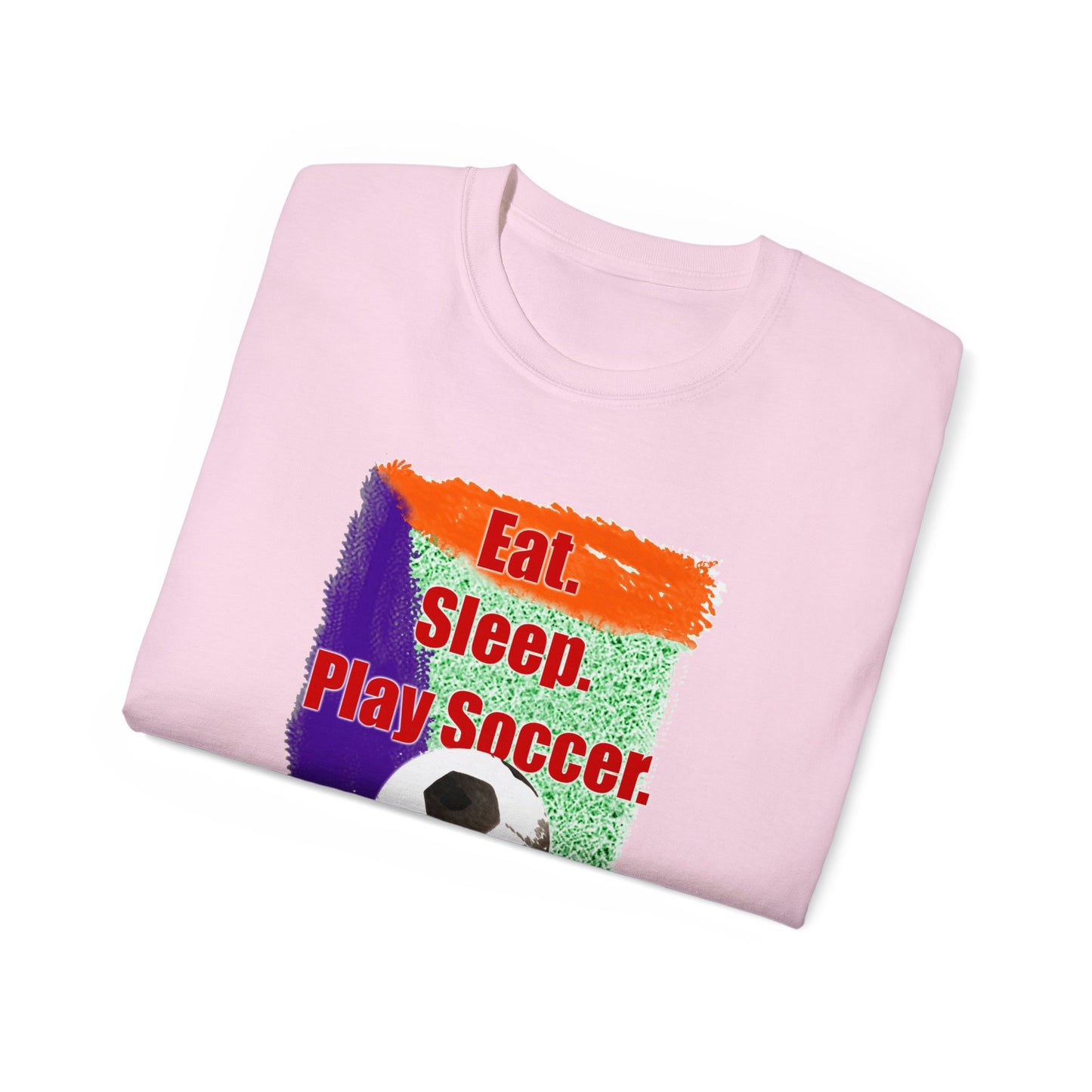 Eat Sleep Play Soccer, Eating and Sleeping Optional, Funny Full Color Vibrant Print Soccer T-Shirt, baseball gift, baseball t-shirt, tee