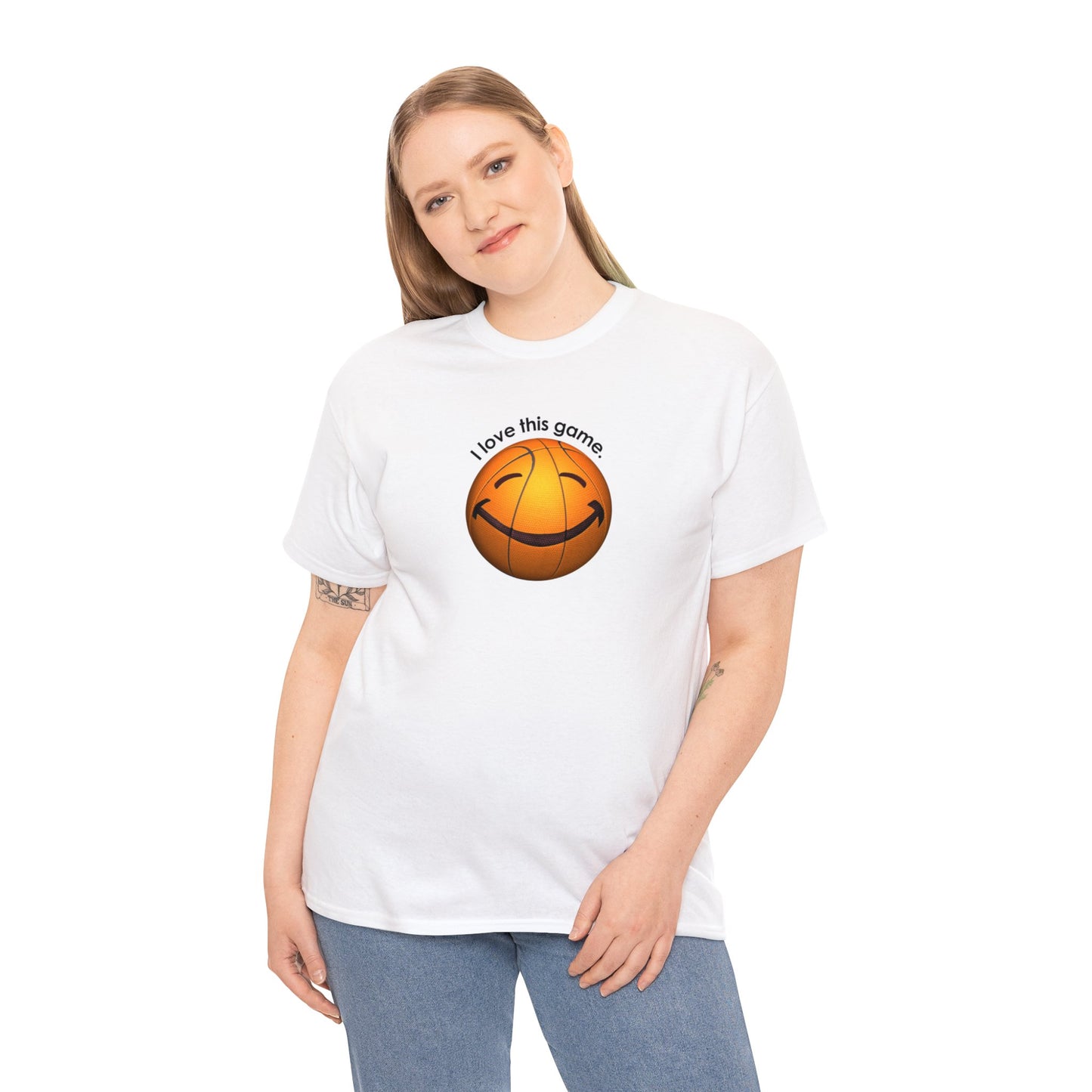 I Love This Game, Basketball T-Shirt, Happy Basketball, Happy Face, Funny Basketball T-Shirt, Basketball Gift, Basketball Player gift,