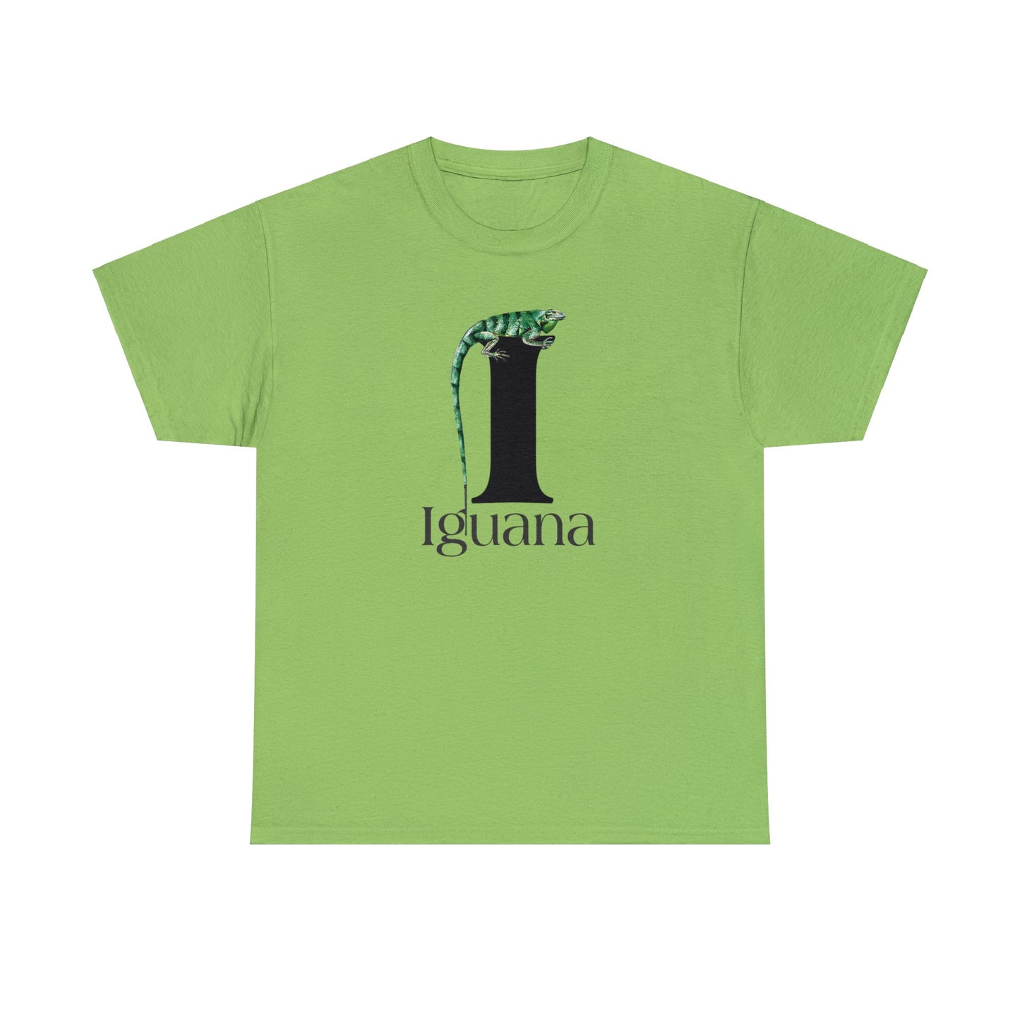 I is for Iguana, Iguana Perched on Letter I, Iguana Lovers, Iguana Drawing T-Shirt, animal t-shirt