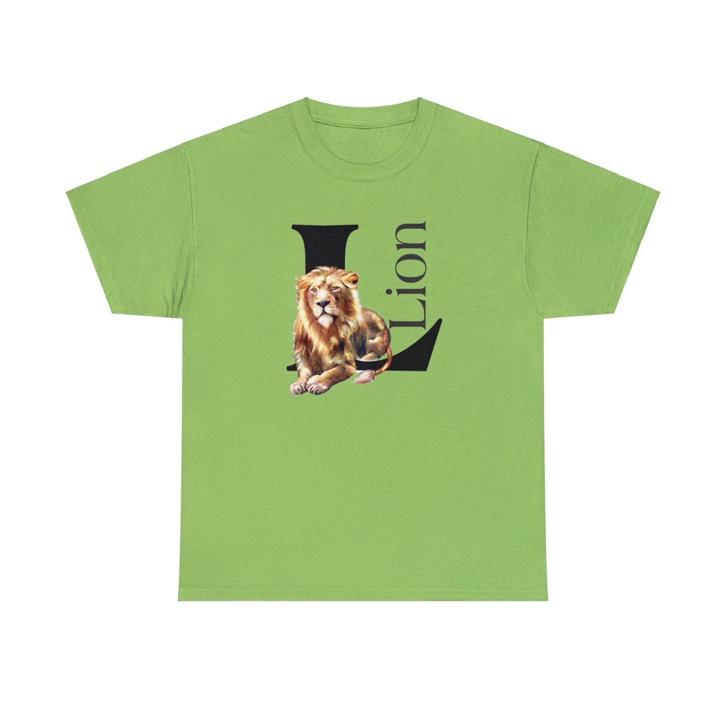 L is for Lion T-Shirt, Lion Drawing T-Shirt, Illustration of Lion, Proud Lion animal t-shirt