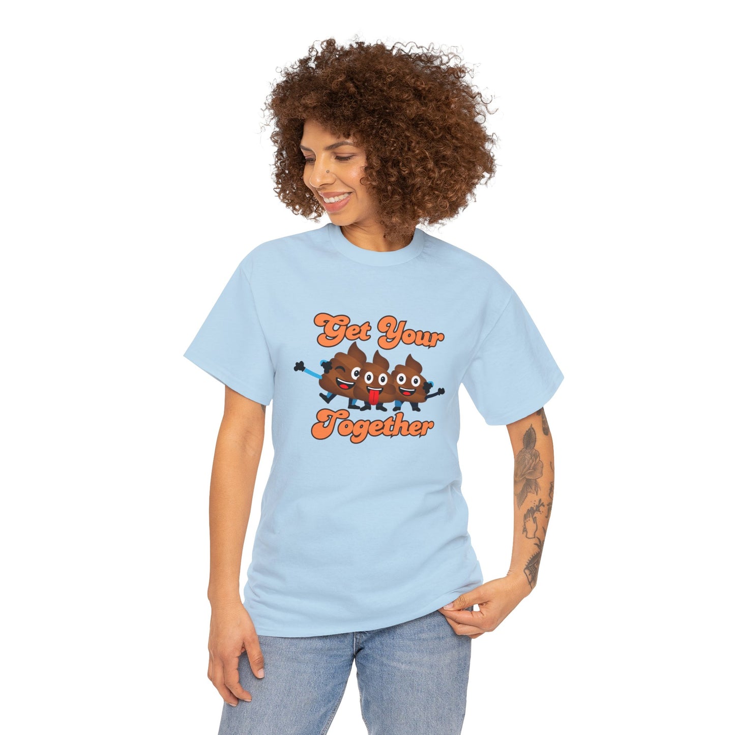 Get your Shit Together, Funny Poop Emoji, Parody Pun, Dad T-shirt, Dad Jokes, Humorous gag gift, Hilarious poo emojis fun t-shirt, Dad gift