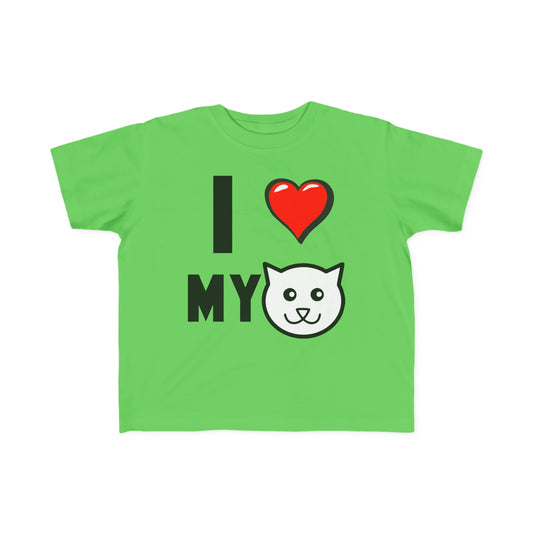 love My Cat T-Shirt, Toddler Tee, Heart My Cat, Boy's T-Shirt, Girls Tee, Cats are Better Than Dogs, Fun Cat Lover Tee, Gifts for Cat People