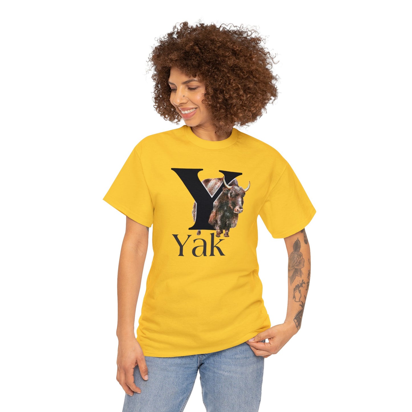 Y is for Yak T-shirt. Yak Drawing T-Shirt, Yak on shirt, Yak illustration, animal t-shirt, animal