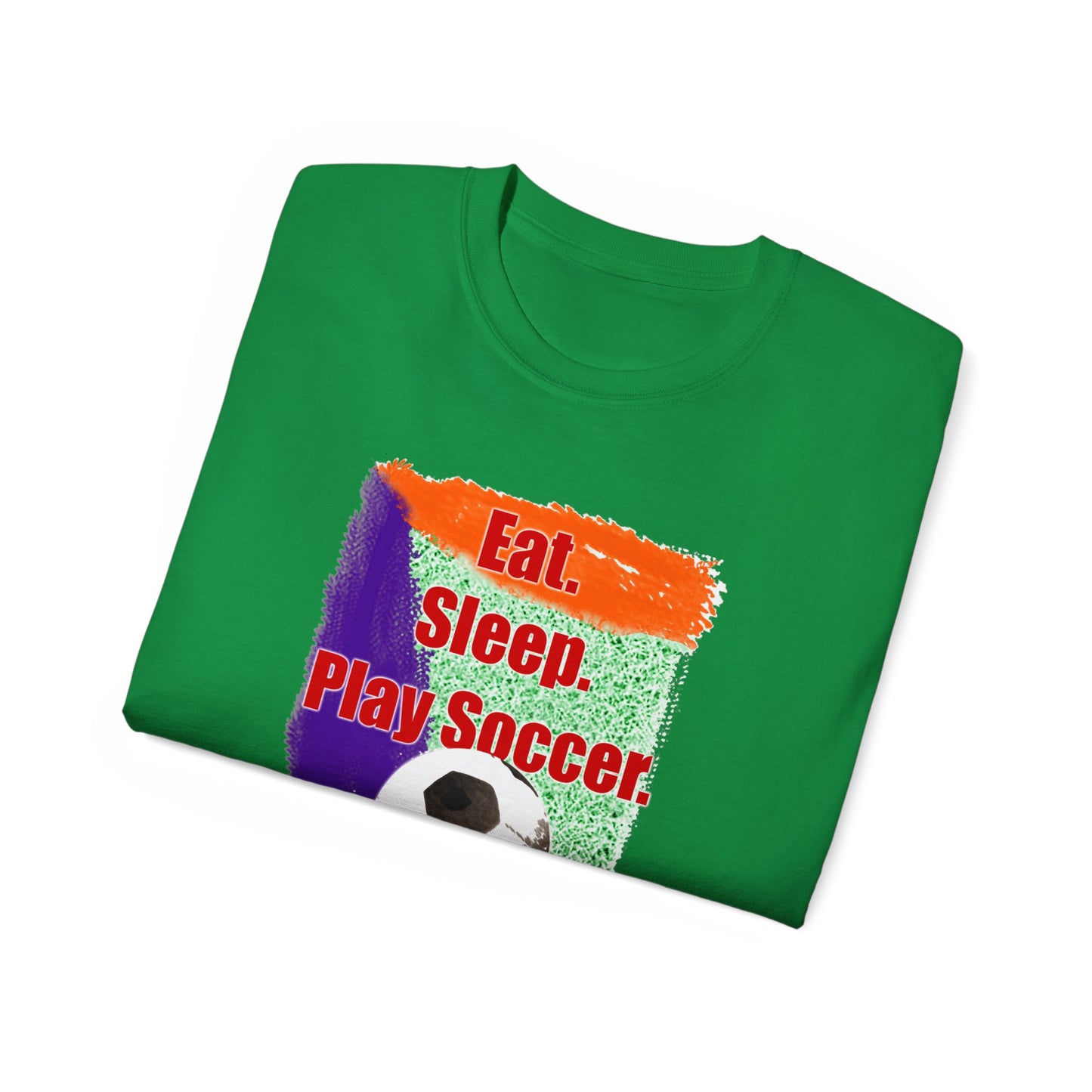 Eat Sleep Play Soccer, Eating and Sleeping Optional, Funny Full Color Vibrant Print Soccer T-Shirt, baseball gift, baseball t-shirt, tee