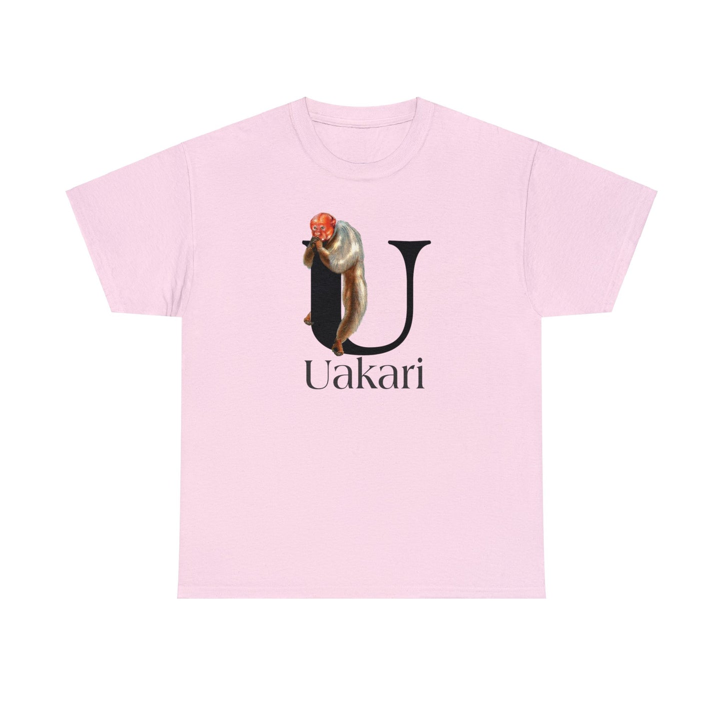 U is for Uakari Monkey, Uacari monkey Drawing, Uakari T-Shirt, animal t-shirt, animal