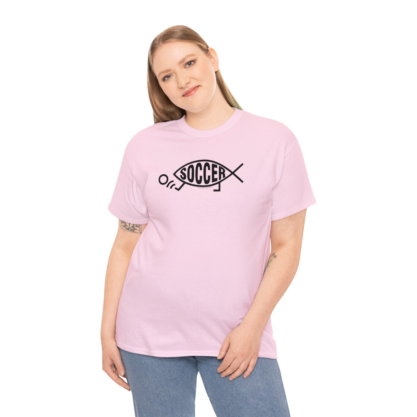 Soccer Fish, Darwin Soccer, Evolution Soccer, Evolved Soccer Fish with Feet Kicking Soccer Ball, Soccer Gift, Soccer Present, Soccer T-Shirt