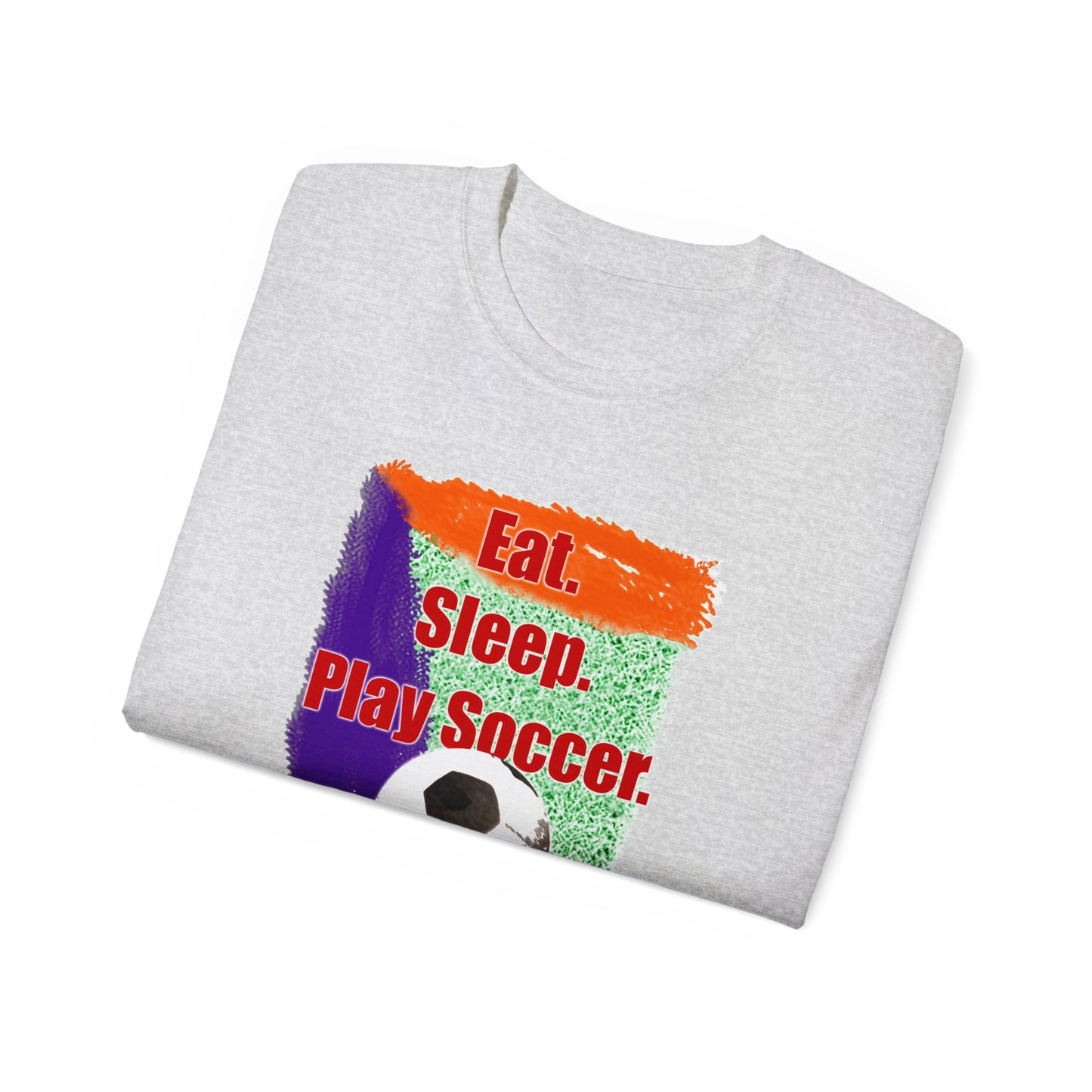 Eat Sleep Play Soccer, Eating and Sleeping Optional, Funny Full Color Vibrant Print Soccer T-Shirt, baseball gift, baseball t-shirt, tee