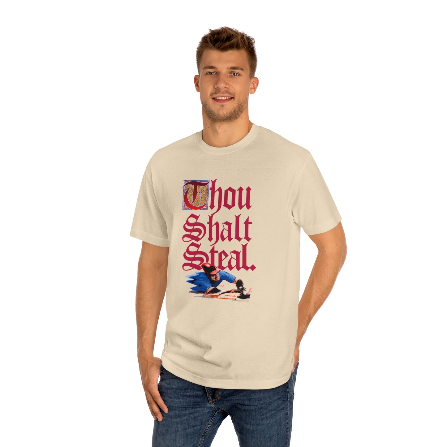 Thou Shalt Steal, Baseball T-Shirt, Baseball Player, Sliding into Home, Sport T-Shirt, Baseball Player T-Shirt, Gift Baseball Lover, Fan