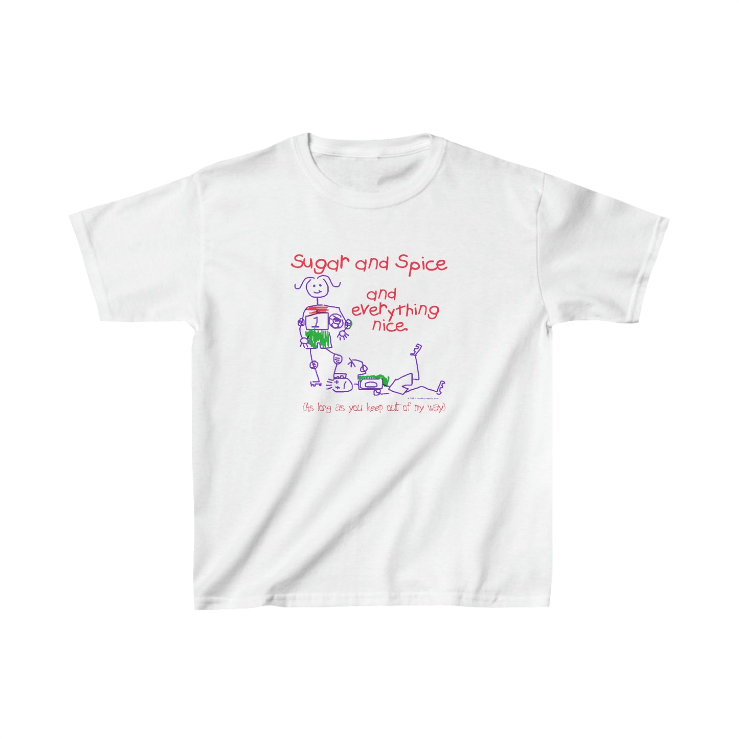 Sugar and Spice and Everything Nice As Long as You Stay Out of My Way, Girl's Soccer T-Shirt, Girl Soccer Player, Dominating Opponent