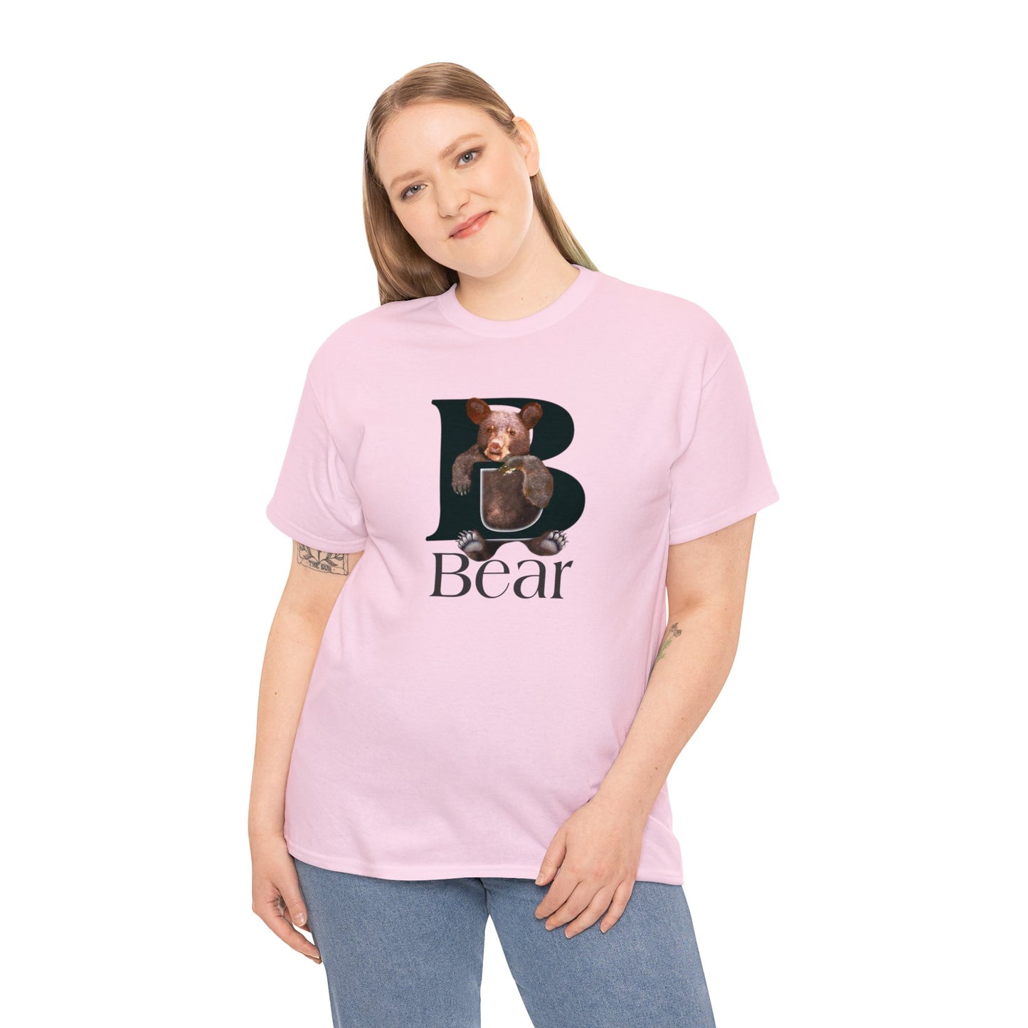 B is For Bear, Animal Letter T-shirt, , animal t-shirt, animal alphabet T, animal letters Tee, Cute Bear T-Shirt, Bear