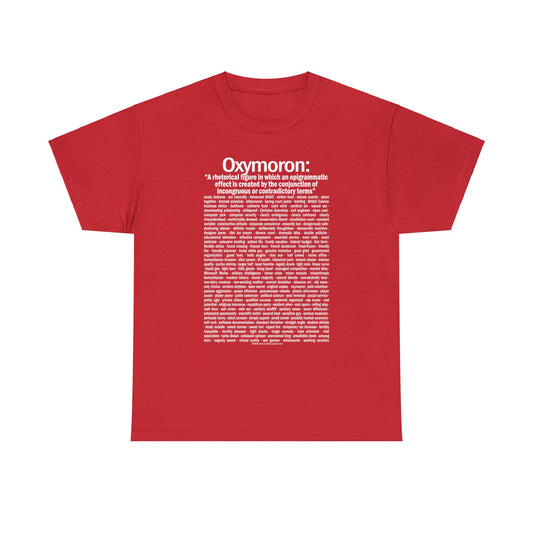 Oxymoron T-Shirts, Funny Oxymoron Saying, Government Intelligence, Clean Coal, Pretty Ugly and More, English Majors, Teacher T-shirts