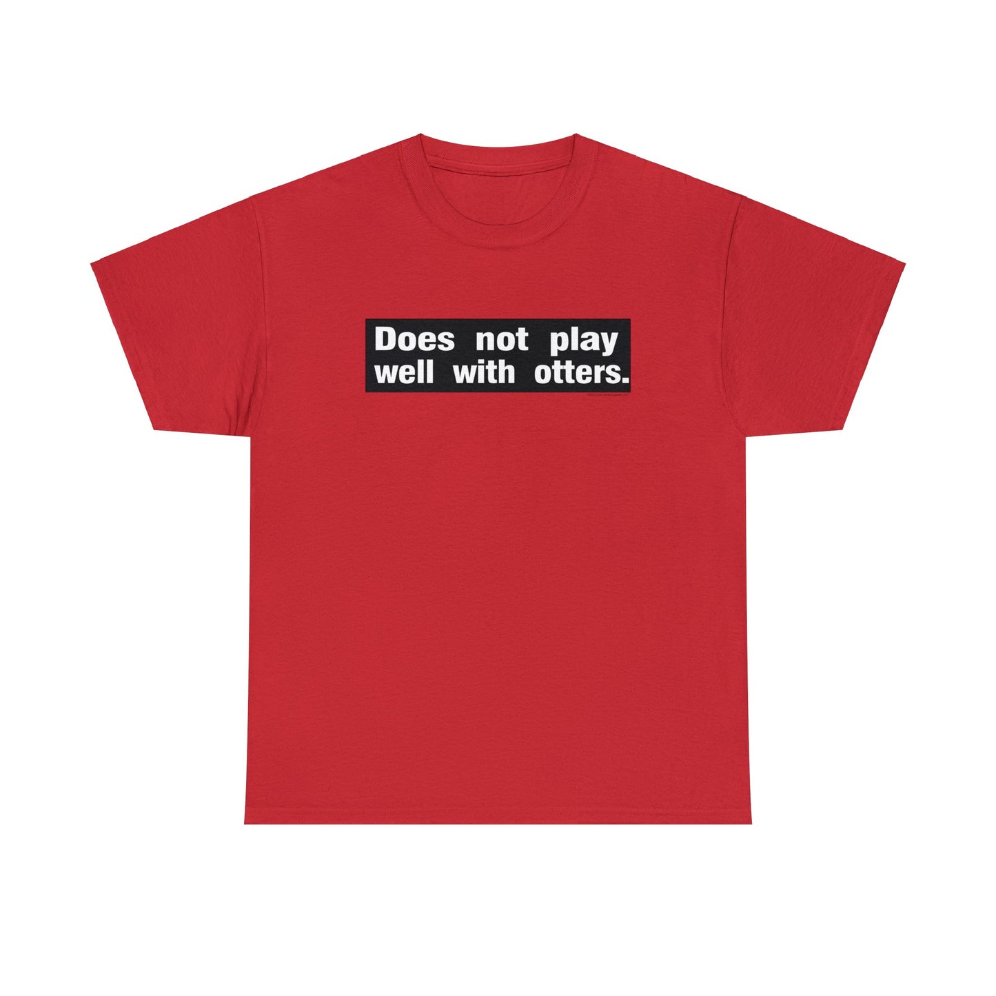 Does Not Play With Otters, funny t-shirt, Pun T-Shirt, Joke Tee, Otter Tee, Ironic Tee, humorous t-shirt, satirical t-shirt, t-shirt gift
