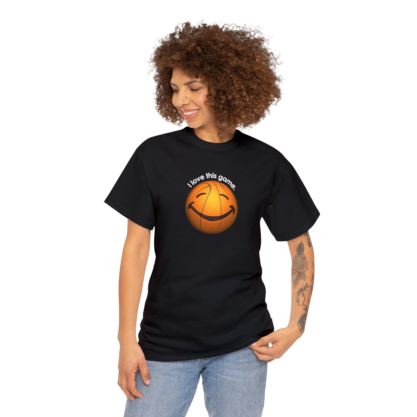 I Love This Game, Basketball T-Shirt, Happy Basketball, Happy Face, Funny Basketball T-Shirt, Basketball Gift, Basketball Player gift,