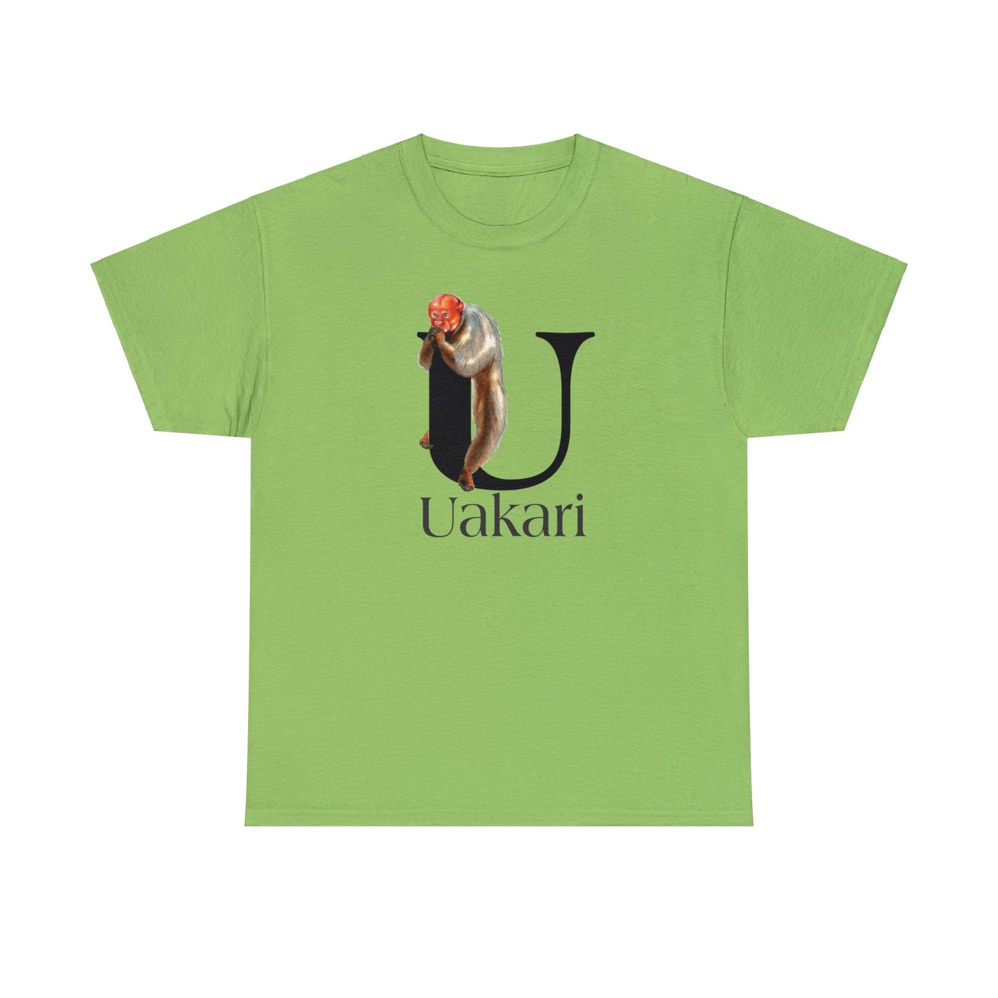 U is for Uakari Monkey, Uacari monkey Drawing, Uakari T-Shirt, animal t-shirt, animal