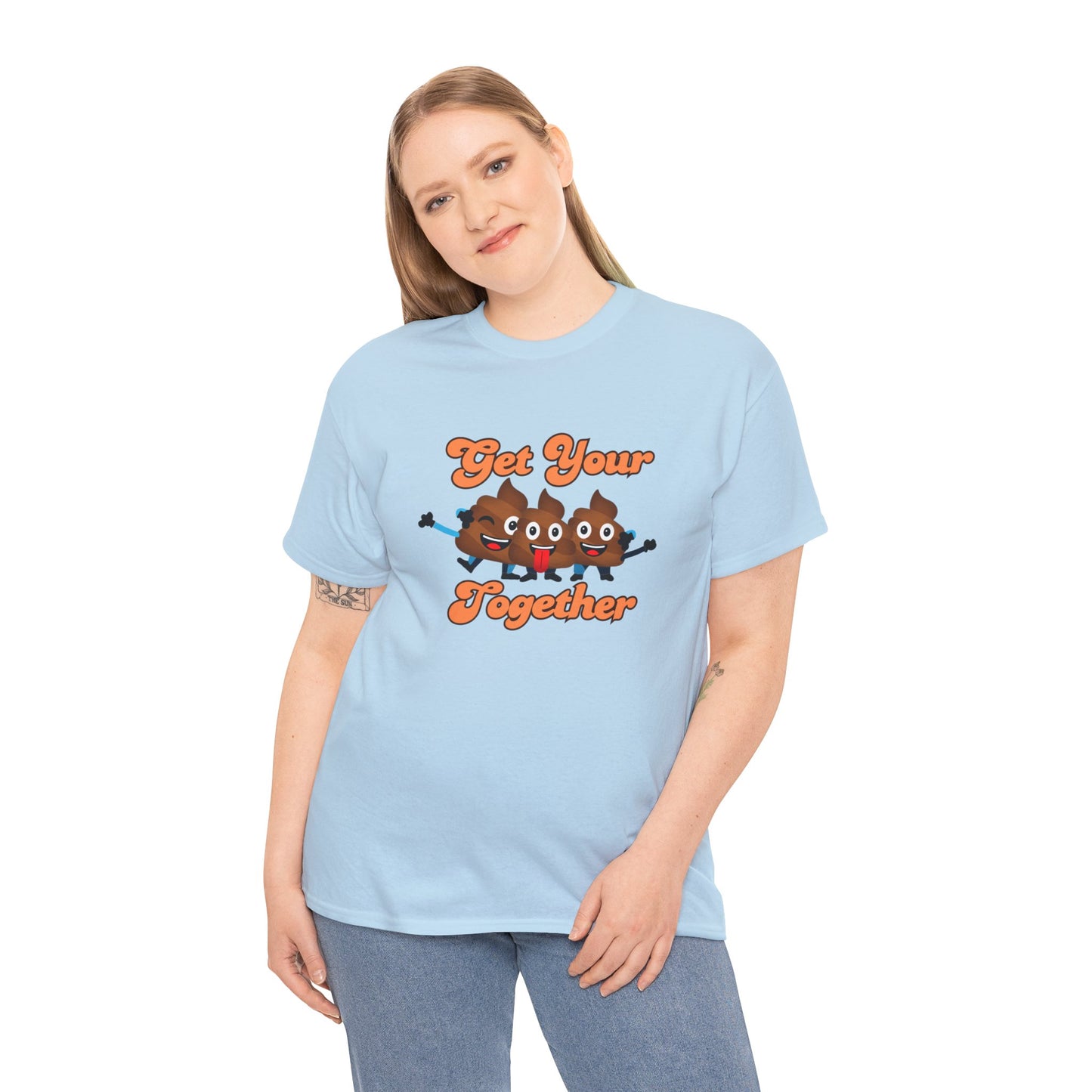 Get your Shit Together, Funny Poop Emoji, Parody Pun, Dad T-shirt, Dad Jokes, Humorous gag gift, Hilarious poo emojis fun t-shirt, Dad gift