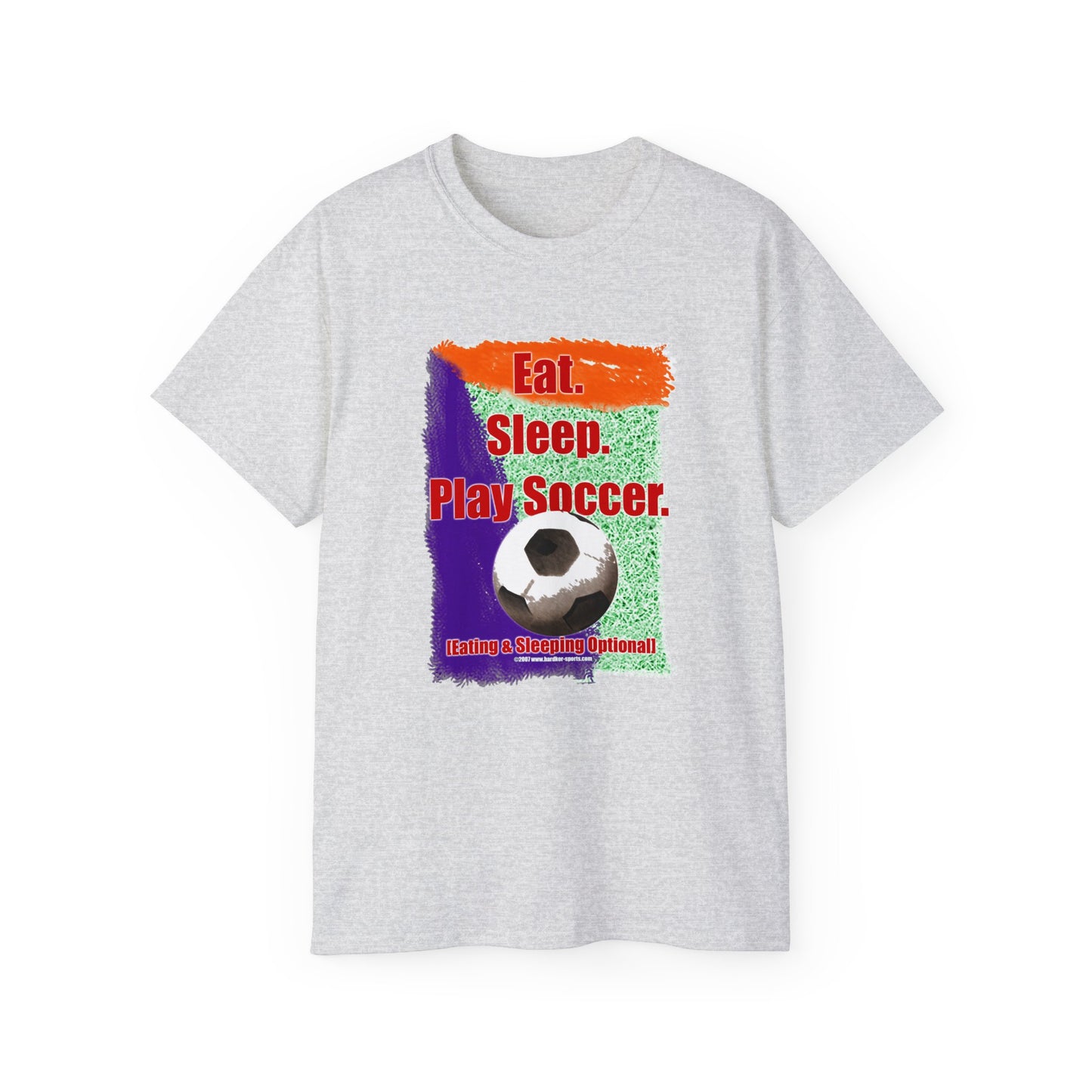 Eat Sleep Play Soccer, Eating and Sleeping Optional, Funny Full Color Vibrant Print Soccer T-Shirt, baseball gift, baseball t-shirt, tee