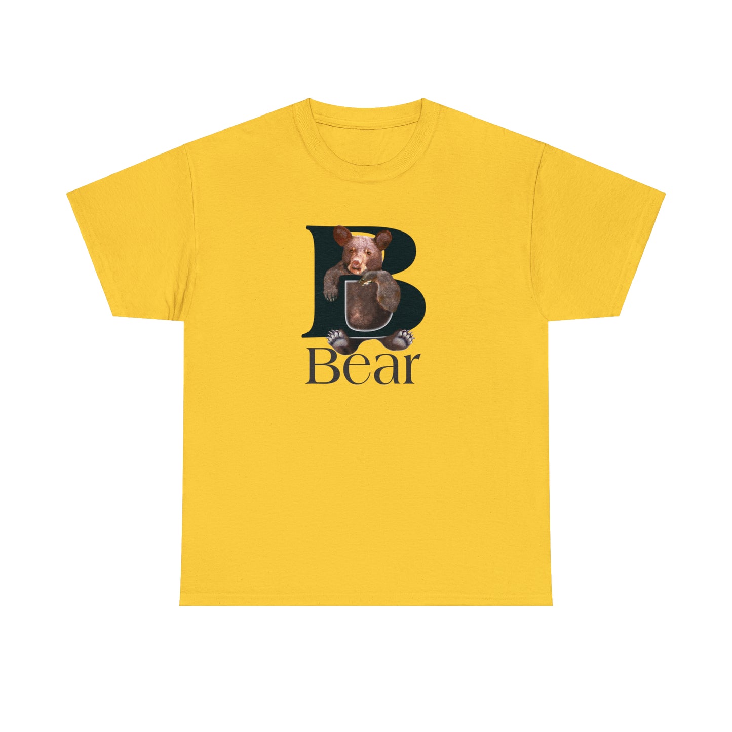 B is For Bear, Animal Letter T-shirt, , animal t-shirt, animal alphabet T, animal letters Tee, Cute Bear T-Shirt, Bear