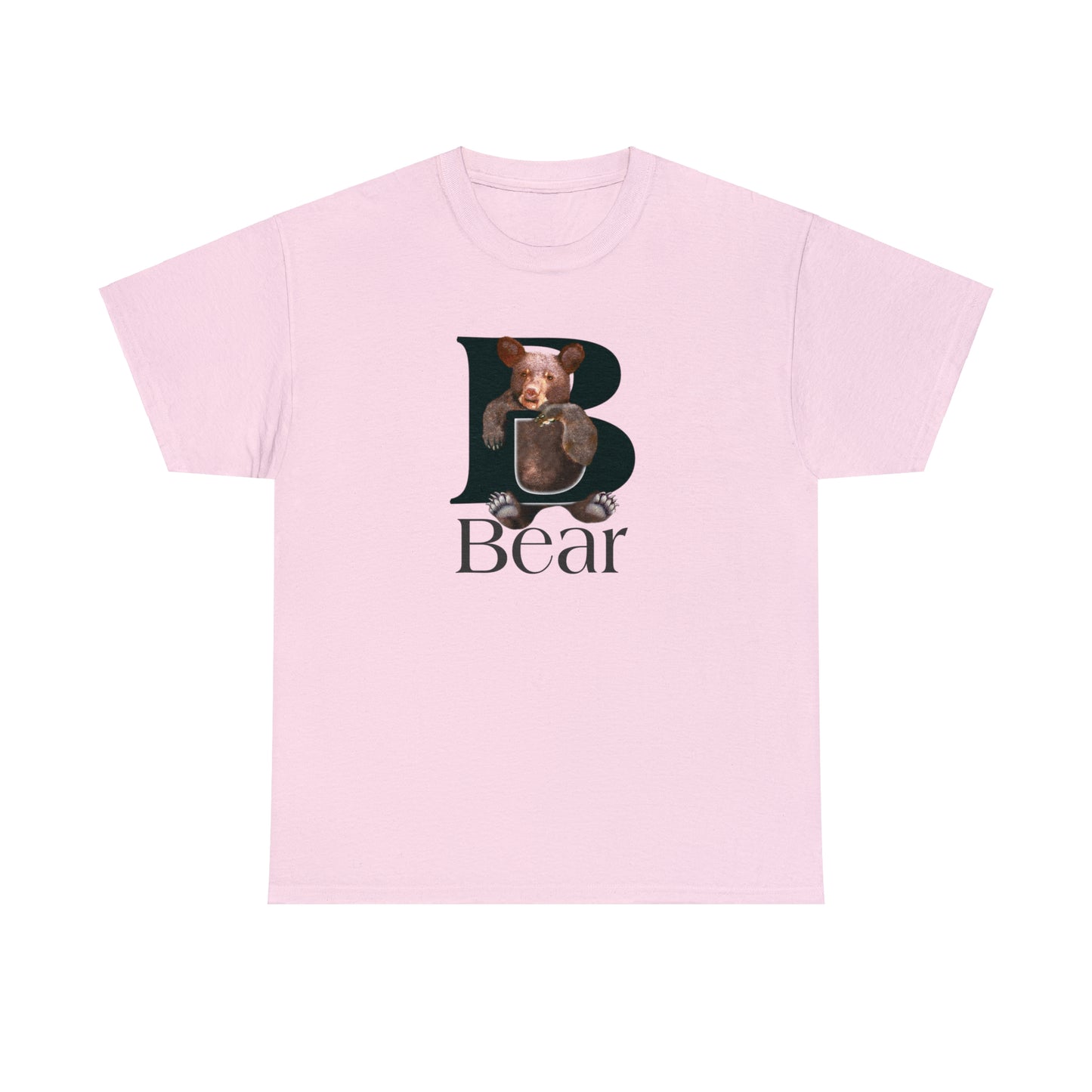 B is For Bear, Animal Letter T-shirt, , animal t-shirt, animal alphabet T, animal letters Tee, Cute Bear T-Shirt, Bear