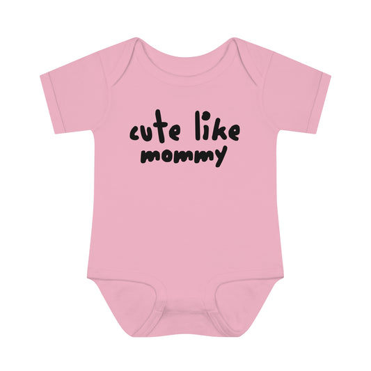 Cute Like Mommy, Smelly Like Daddy, Infant Bodysuit, Funny Fart Humor, Baby t-shirt, Snap One Piece, Playful, Hilarious T-Shirt, Shower Gift