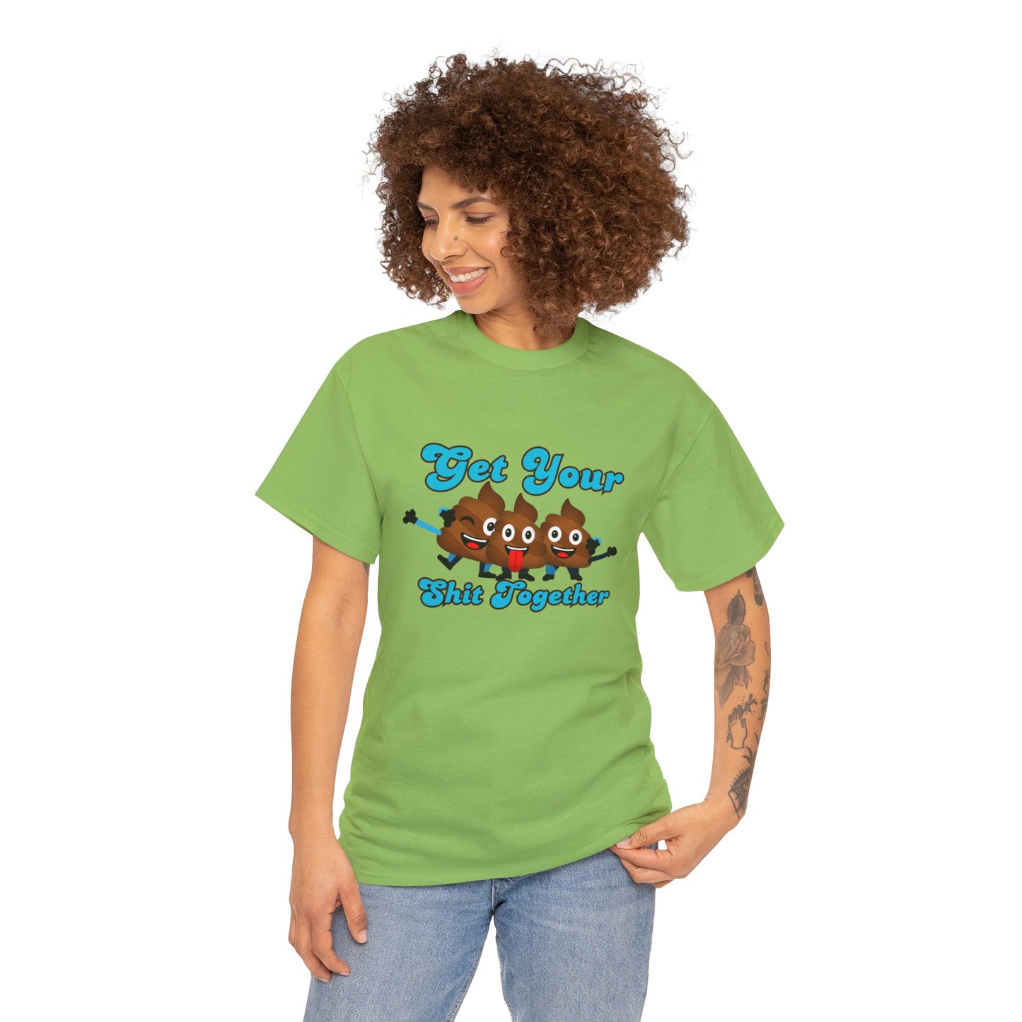 Get Your Shit Together T-Shirt, Funny Poop Emojis, play on Words, Humorous poop humor, Dad shirts, Pun t-shirt, Hilarious Poo tee Shirt